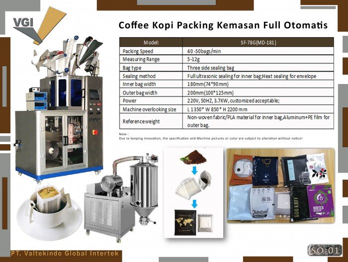 Coffee Kopi Packing Kemasan Full Otomatis