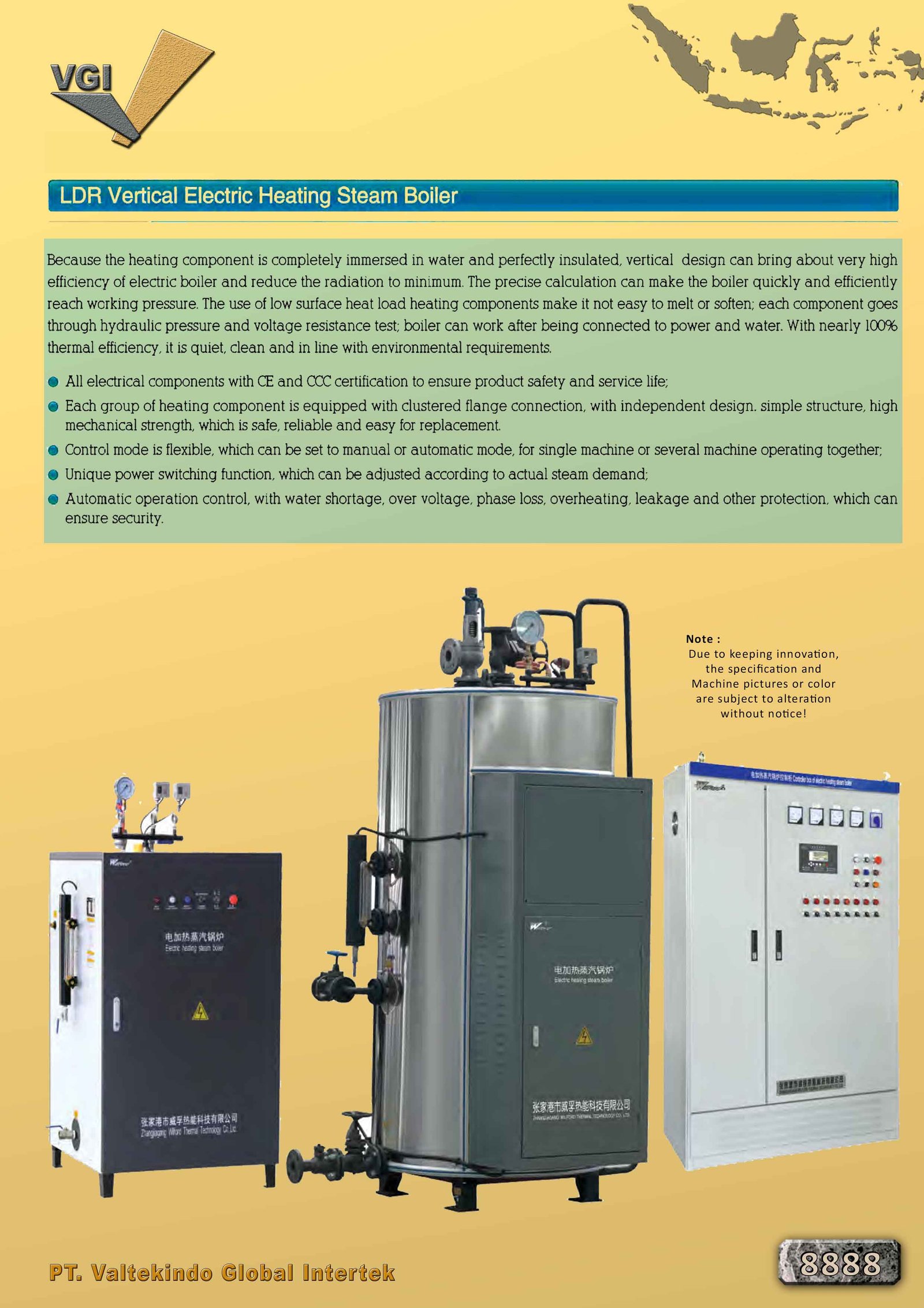 Electric Heating Steam Boiler LDR