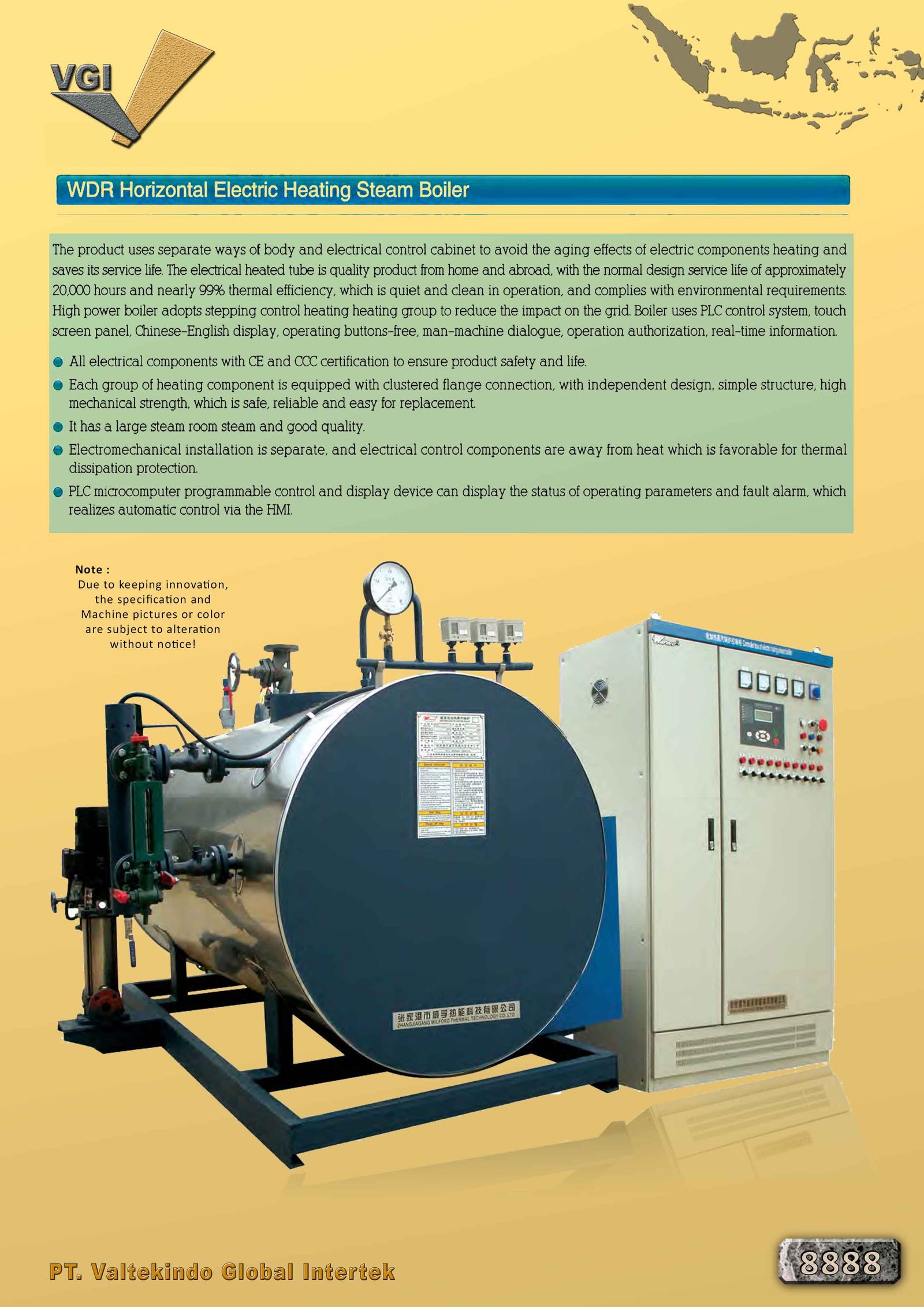 Electric Heating Steam Boiler WDR