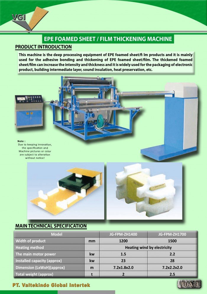 EPE Foamed Sheet / Film Thickening