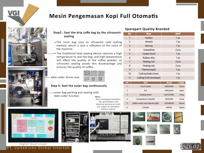 Mesin Pengemasan Kopi Full Otomatis