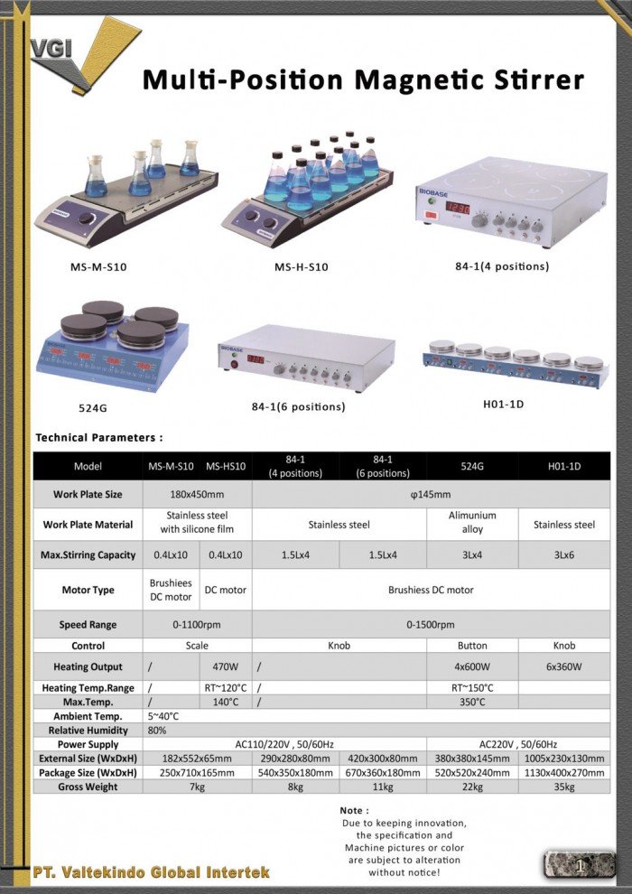 Multi-Position Magnetic Stirrer