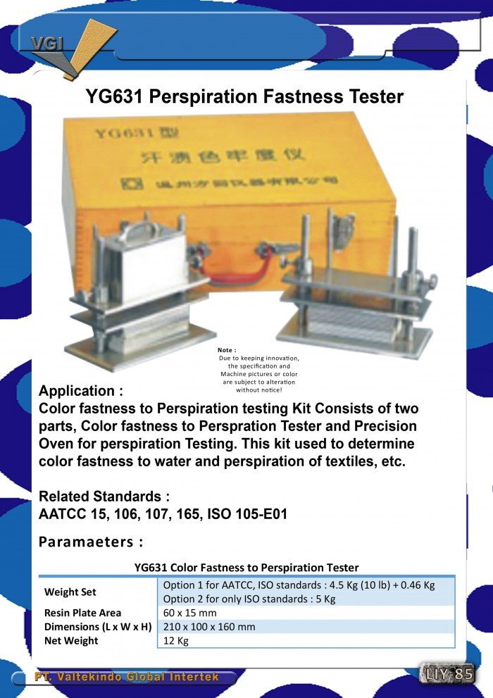 Perspiration Fastness Tester