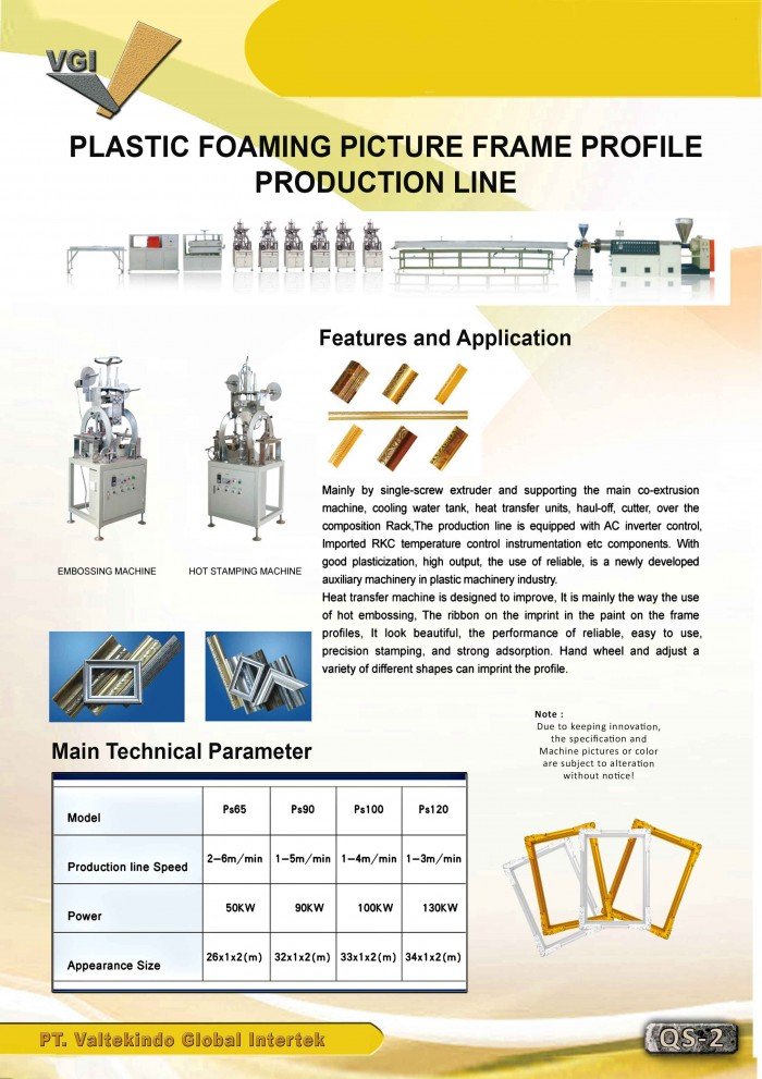 Plastic Foaming Picture Frame Profile Production Line