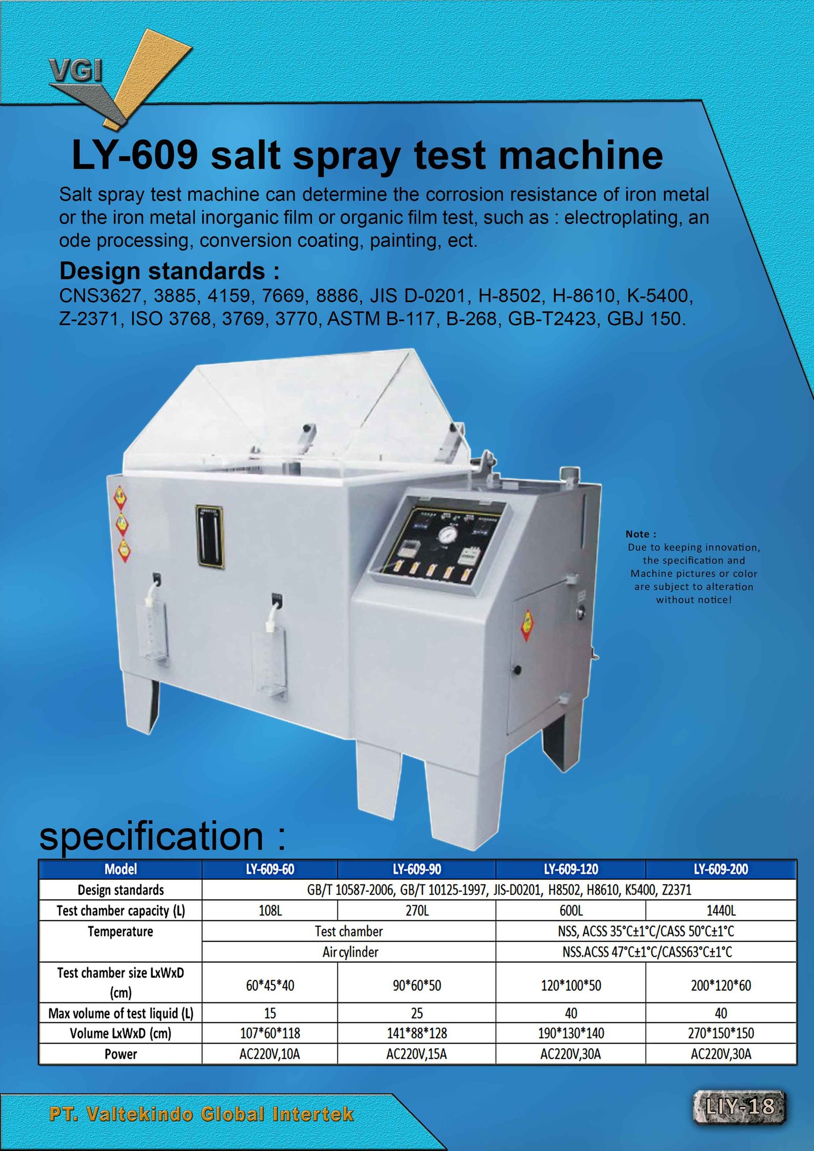 Salt Spray Test Machine