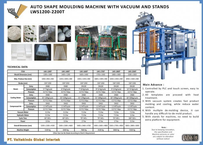 Auto Shape Moulding Machine With Vacuum and Stand