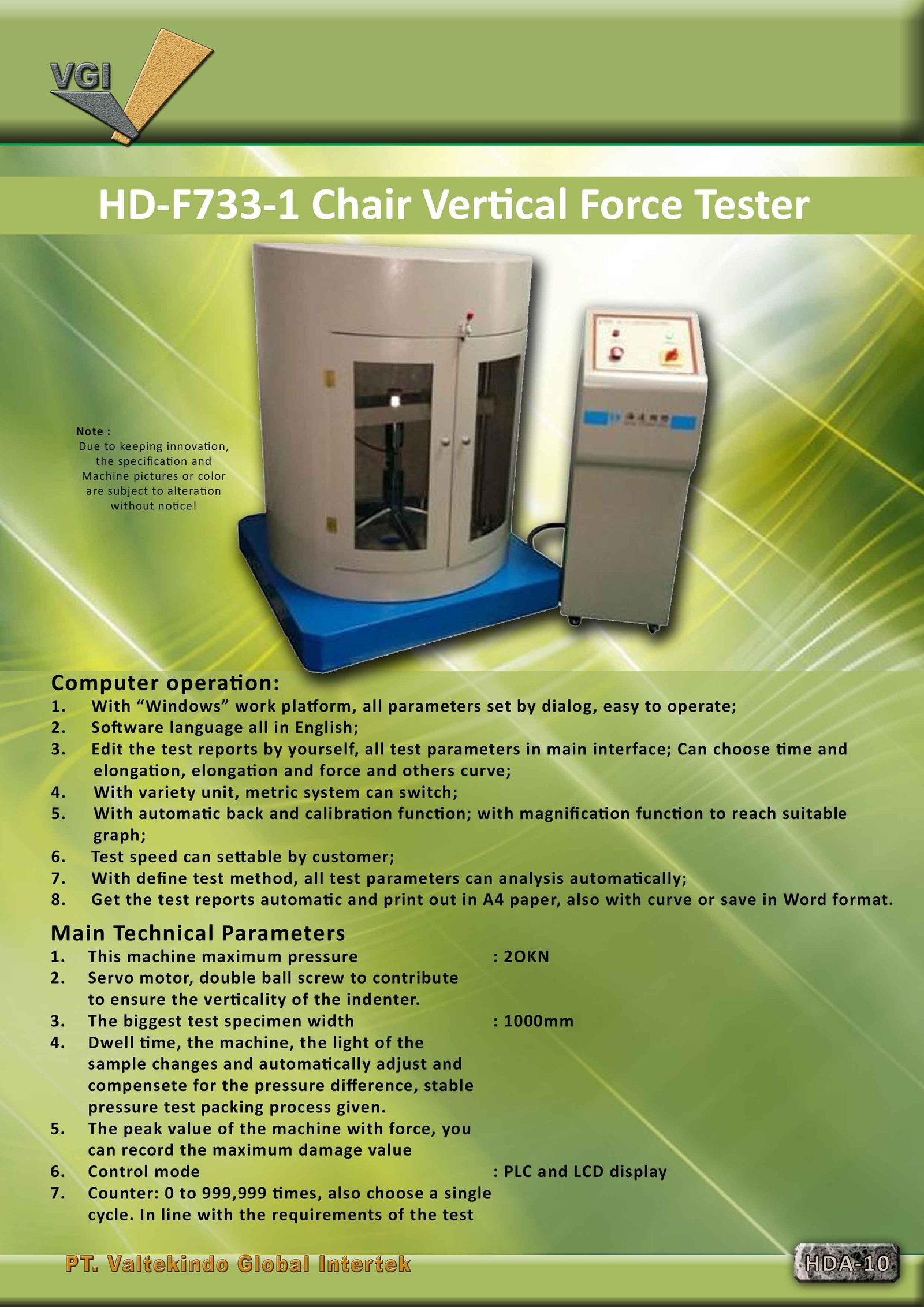 Chair Vertical Force Tester