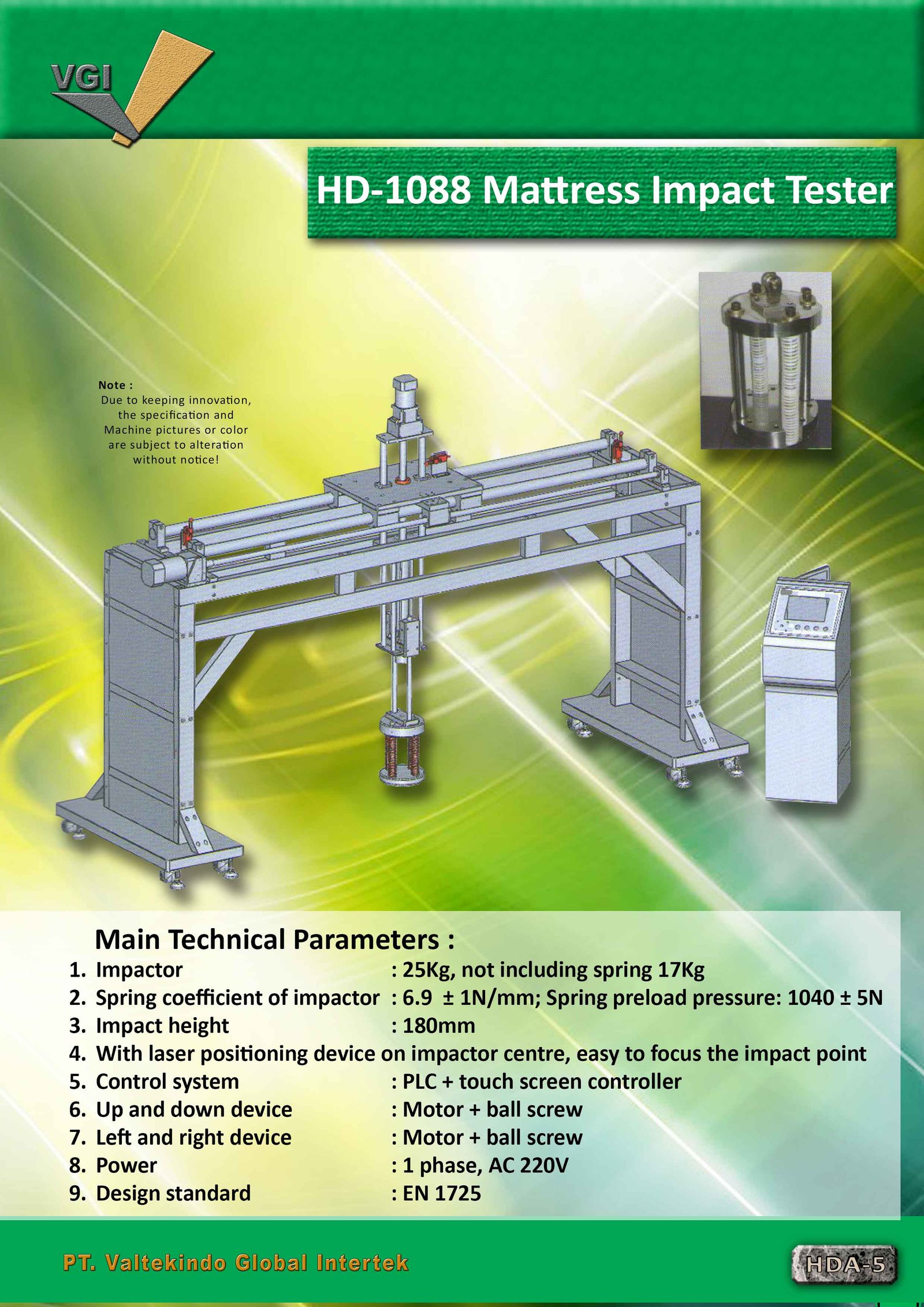 Impact Tester Untuk Tempat Tidur