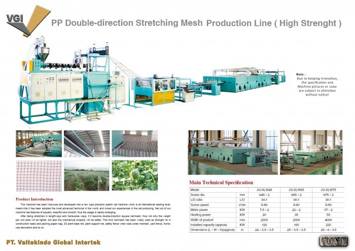 PP DOUBLE-DIRECTION STRETCHING MESH PRODUCTION LINE