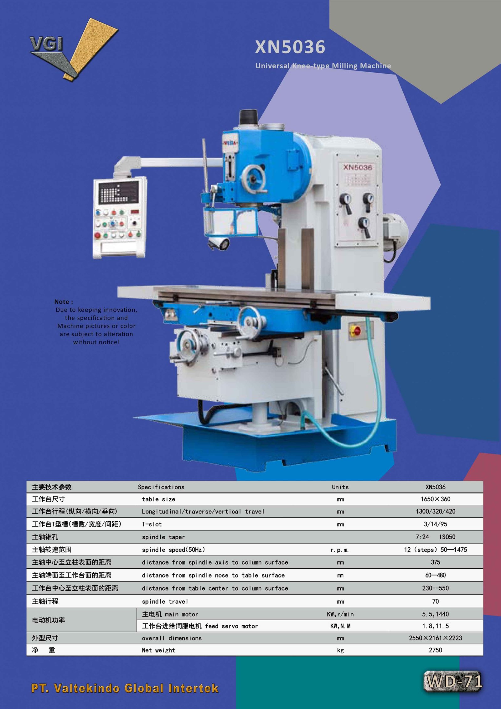 Universal Knee Milling XN5036