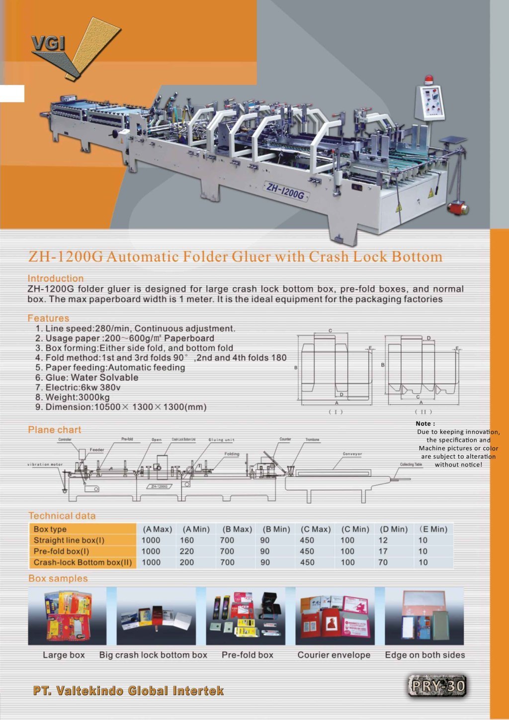 Automatic Folder Gluer With Crash Lock Bottom