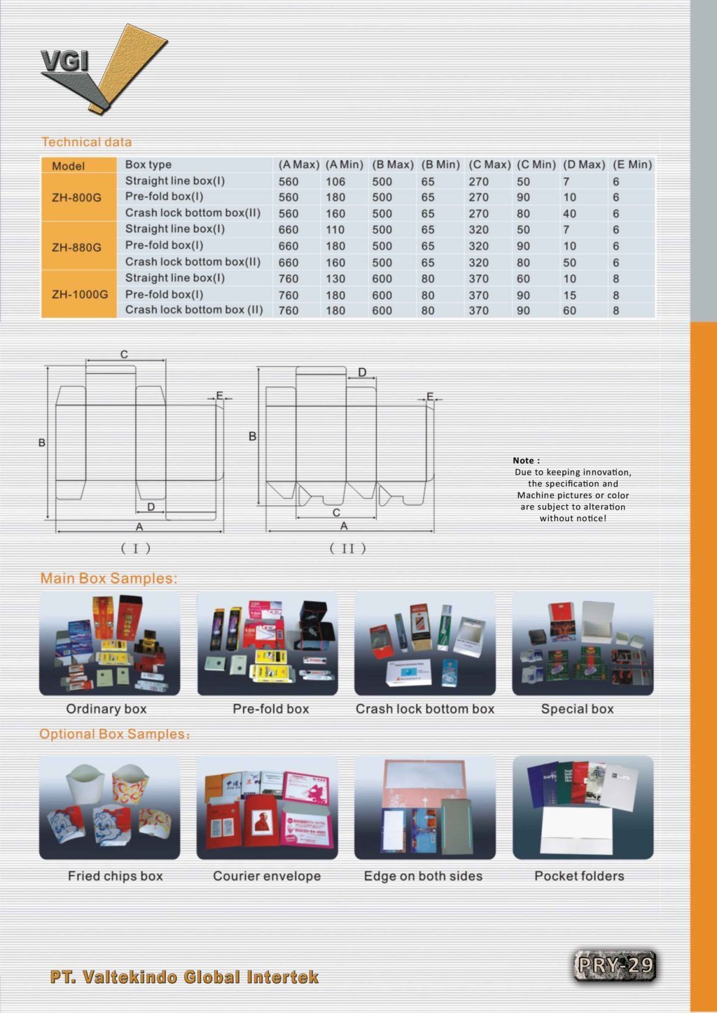 Automatic Multi Functional Crash Lock Bottom Folder Gluer Specification