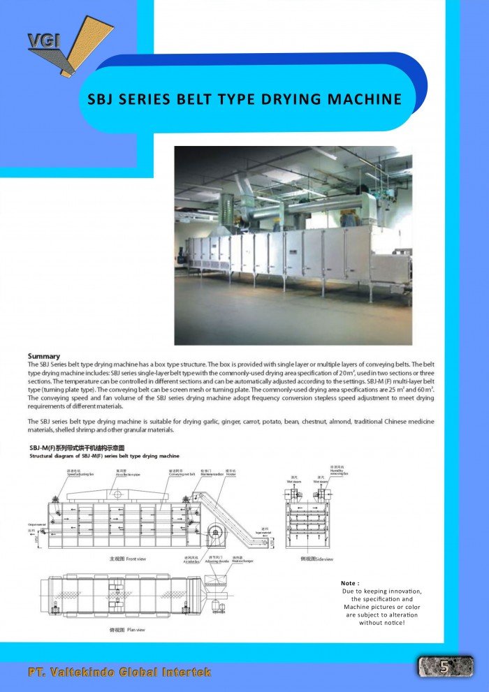 BELT TYPE DRYING MACHINE