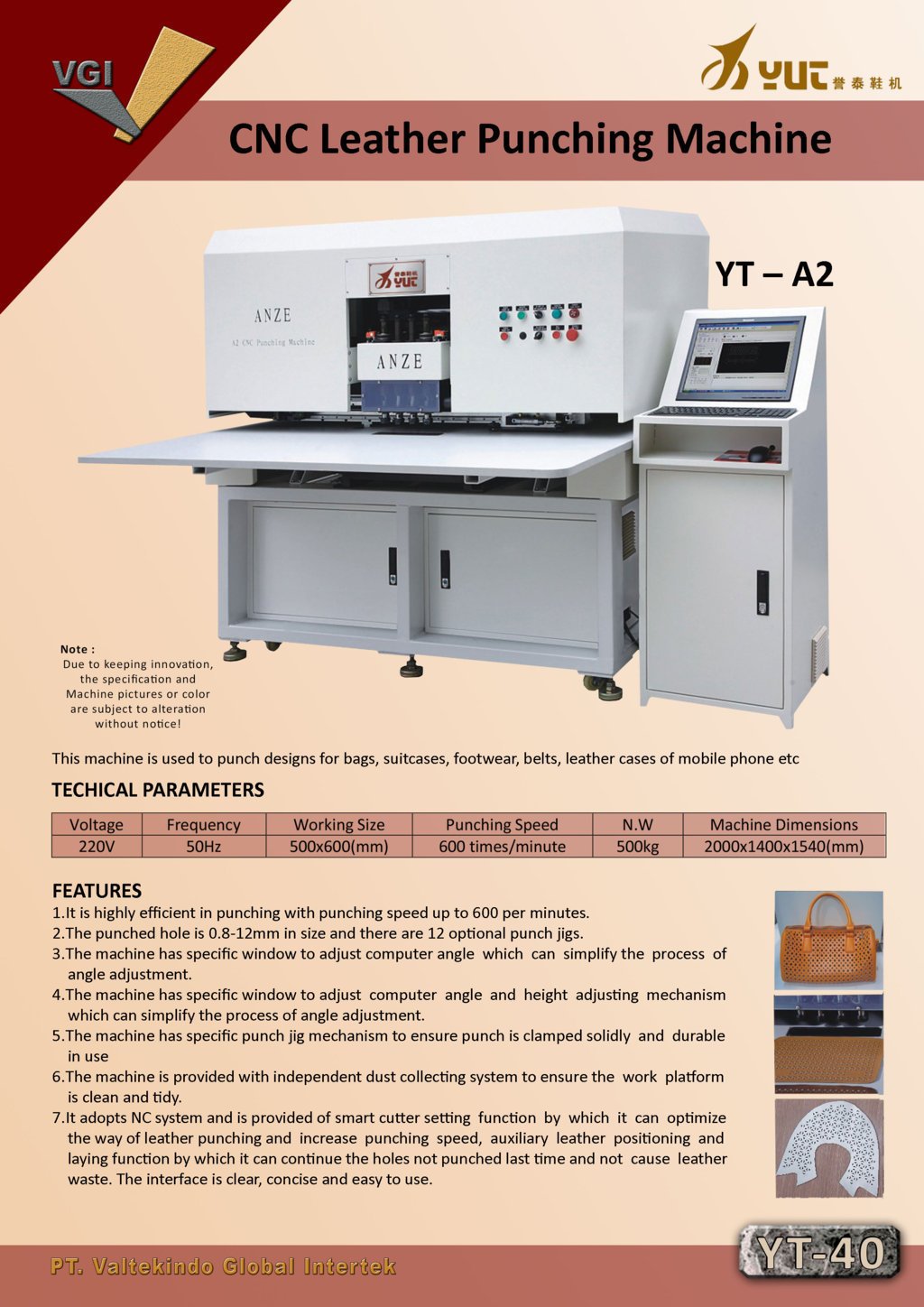 CNC Leather Punching Machine