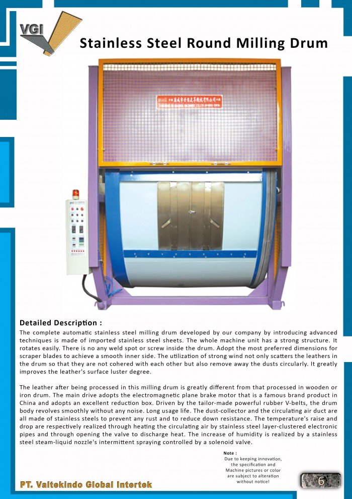 Stainless Steel Round Milling Drum 1