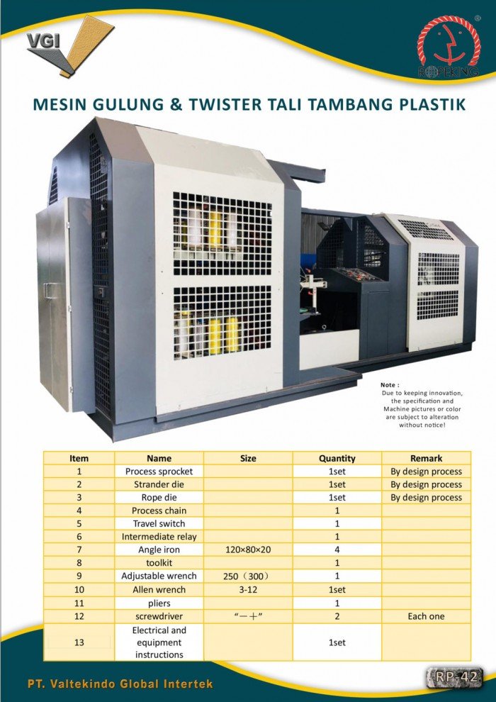 MESIN GULUNG & TWISTER TALI TAMBANG PLASTIK 6