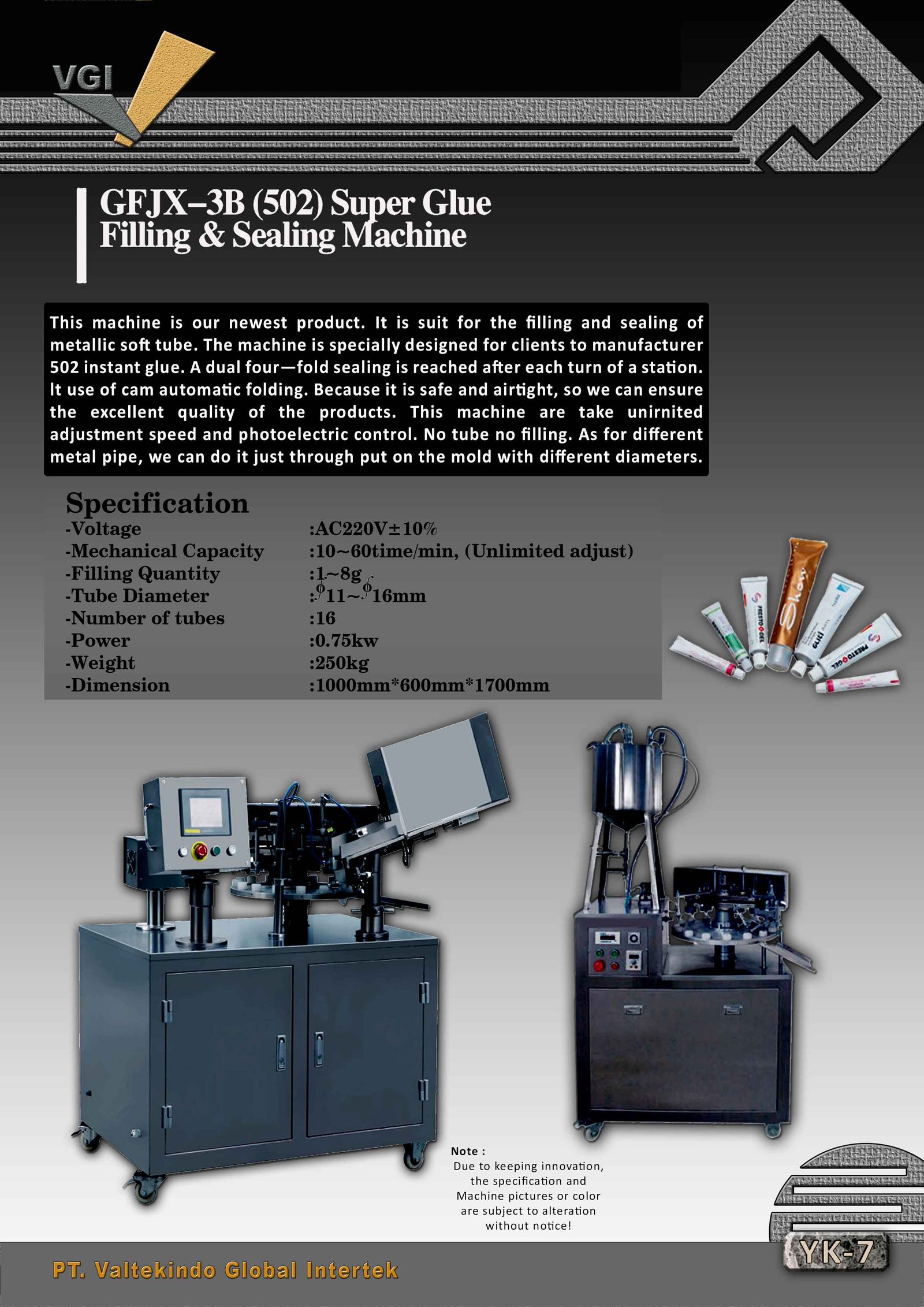  Super Glue Filling & Sealing Machine