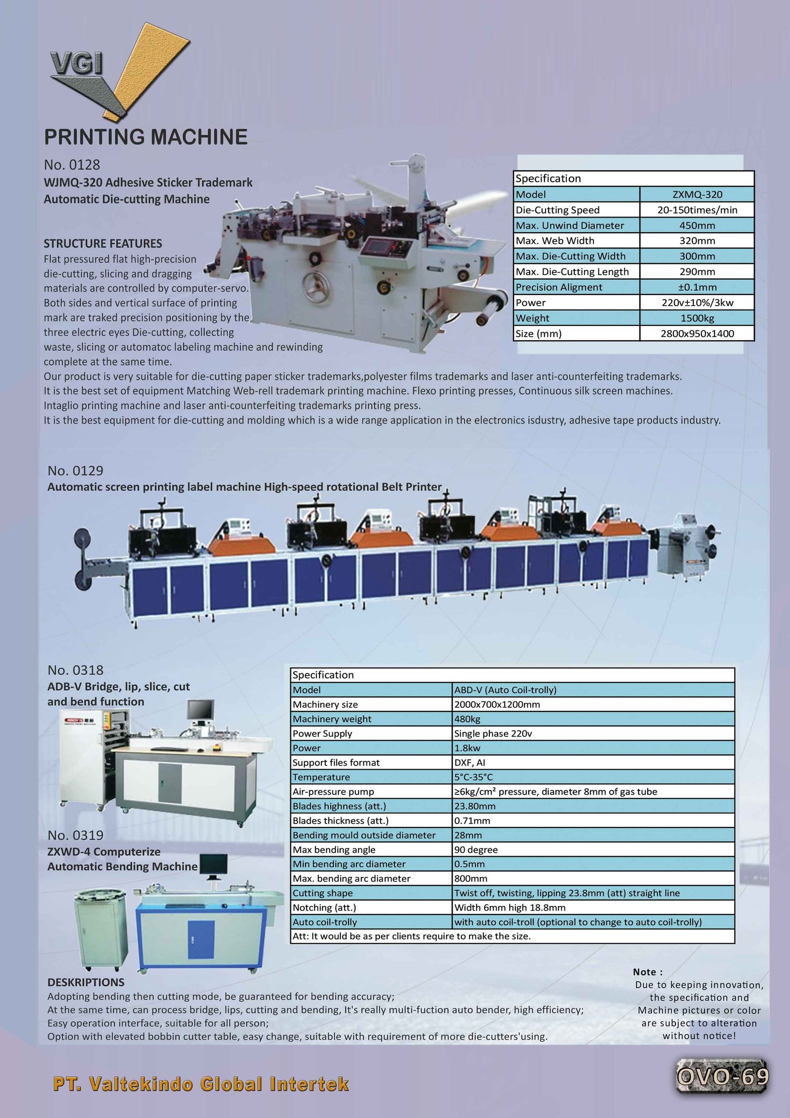 Adhesive Sticker Trade Mark Automatic Dei Cutting Machine