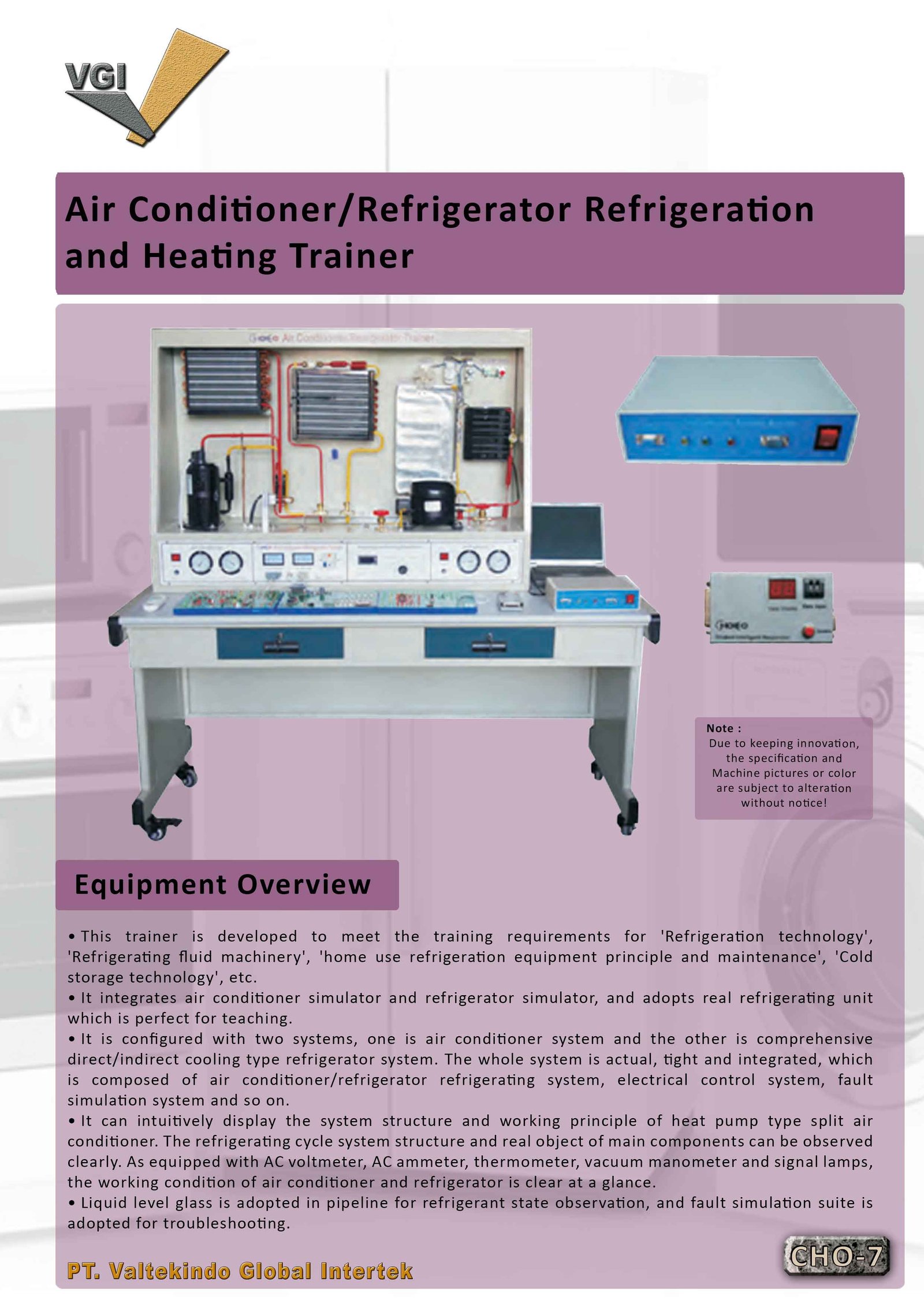 Air Conditioner Refrigerator Refrigeration and Heating Trainer 1