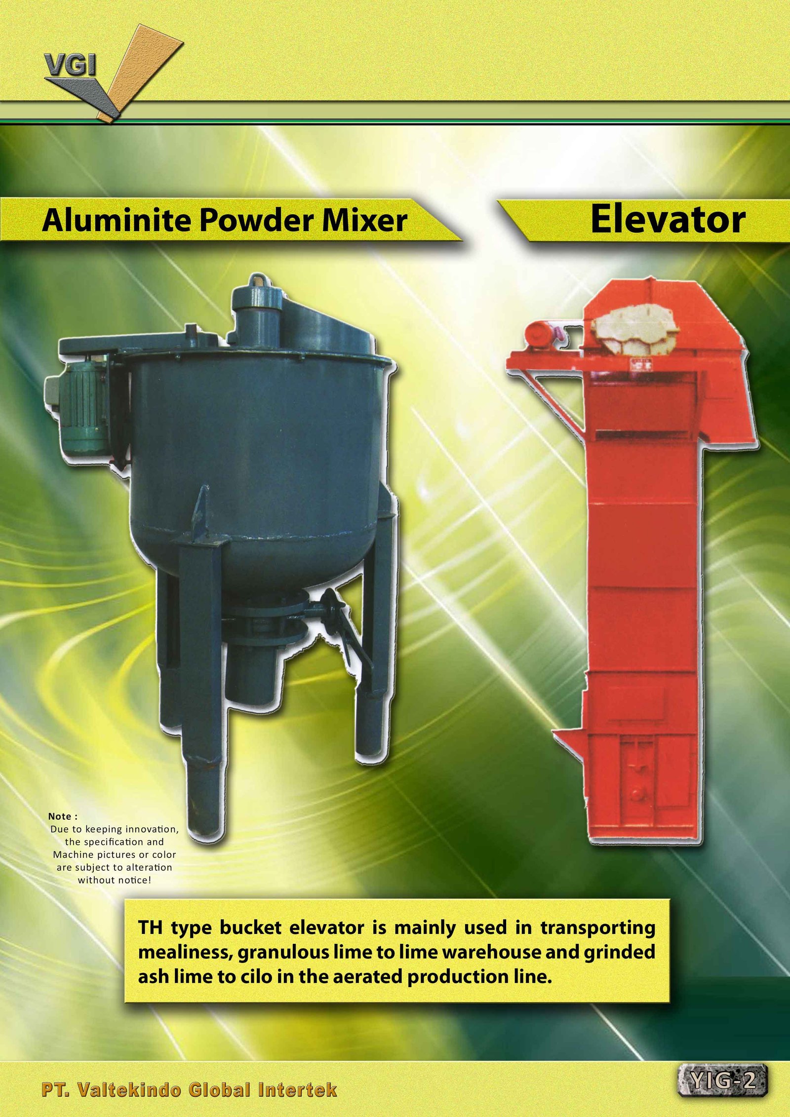 Aluminite Powder Mixer & Elevator 