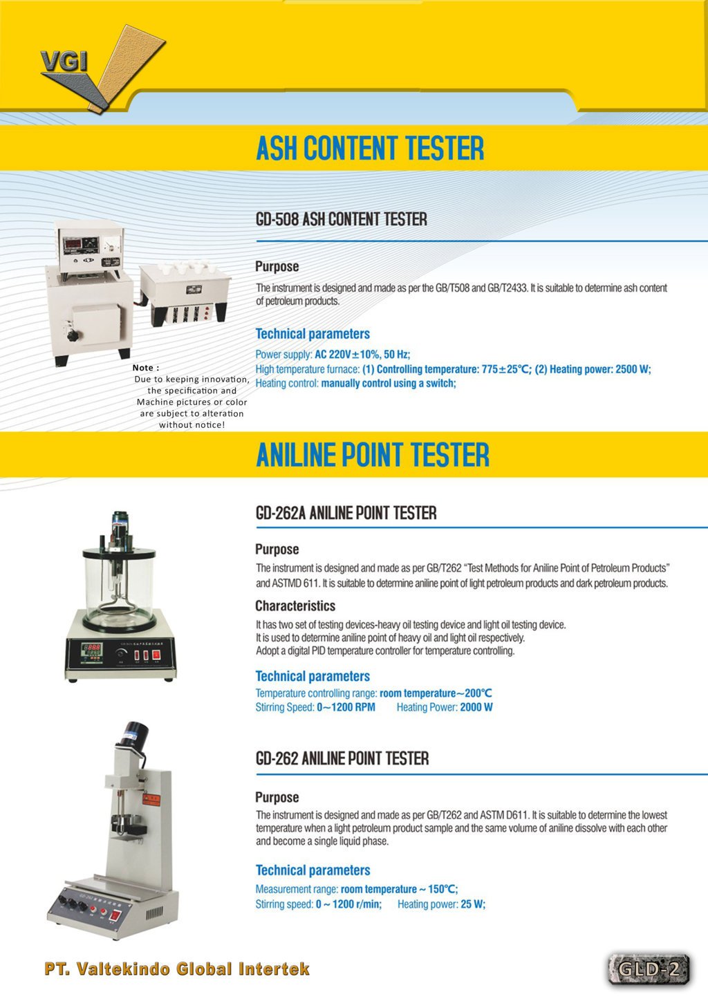 ASH Content & Aniline Point Tester