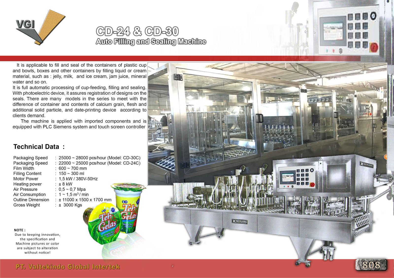 Auto filling and Sealing Machine