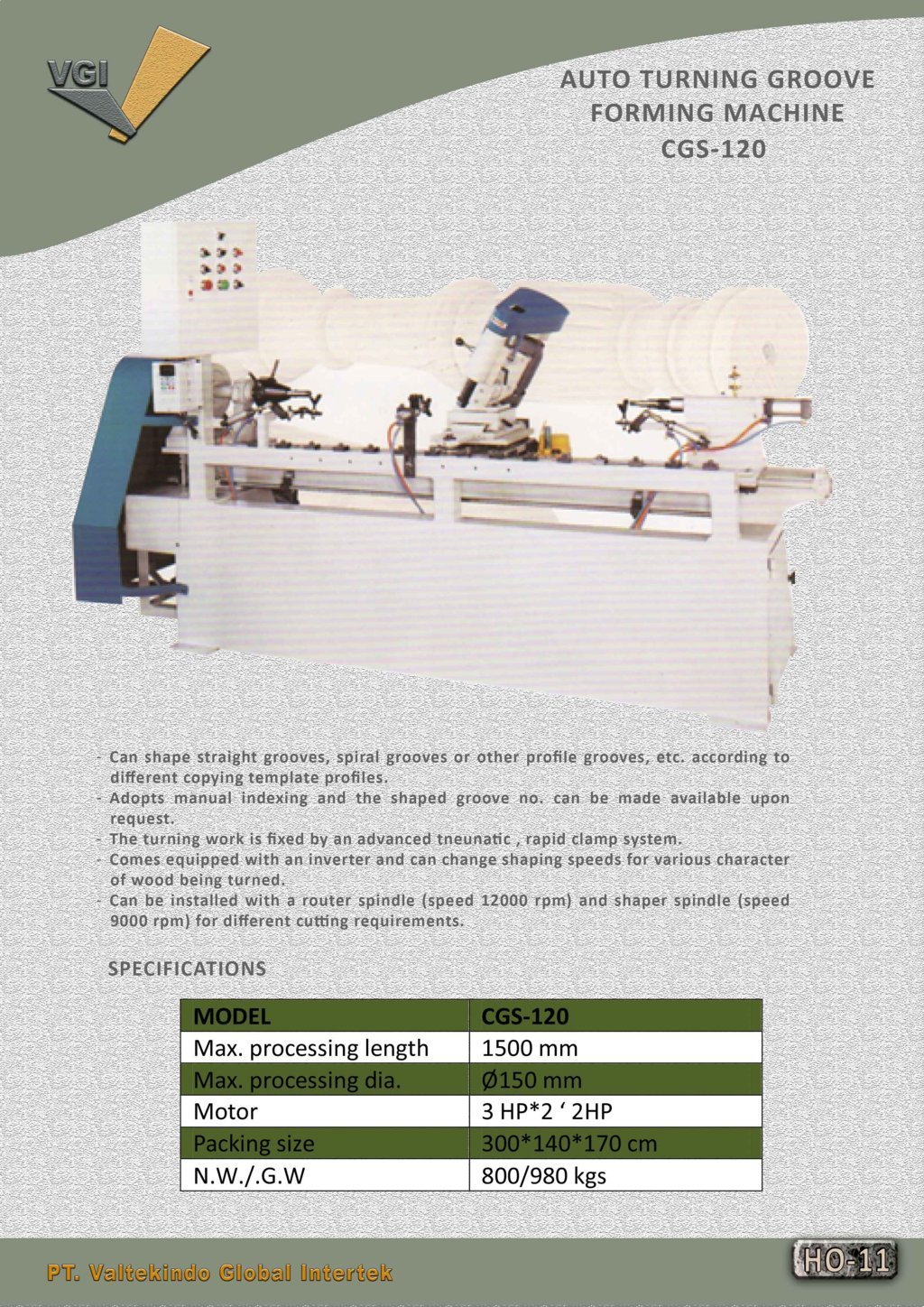 AUTO TURNING GROOVE FORMING MACHINE