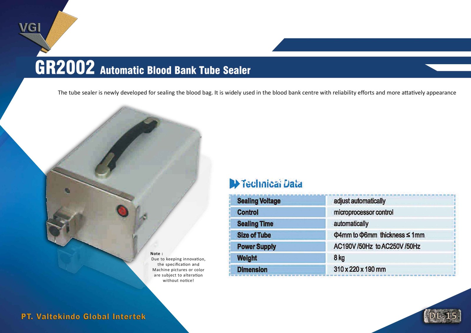 Automatic Blood Bank Tube Sealer