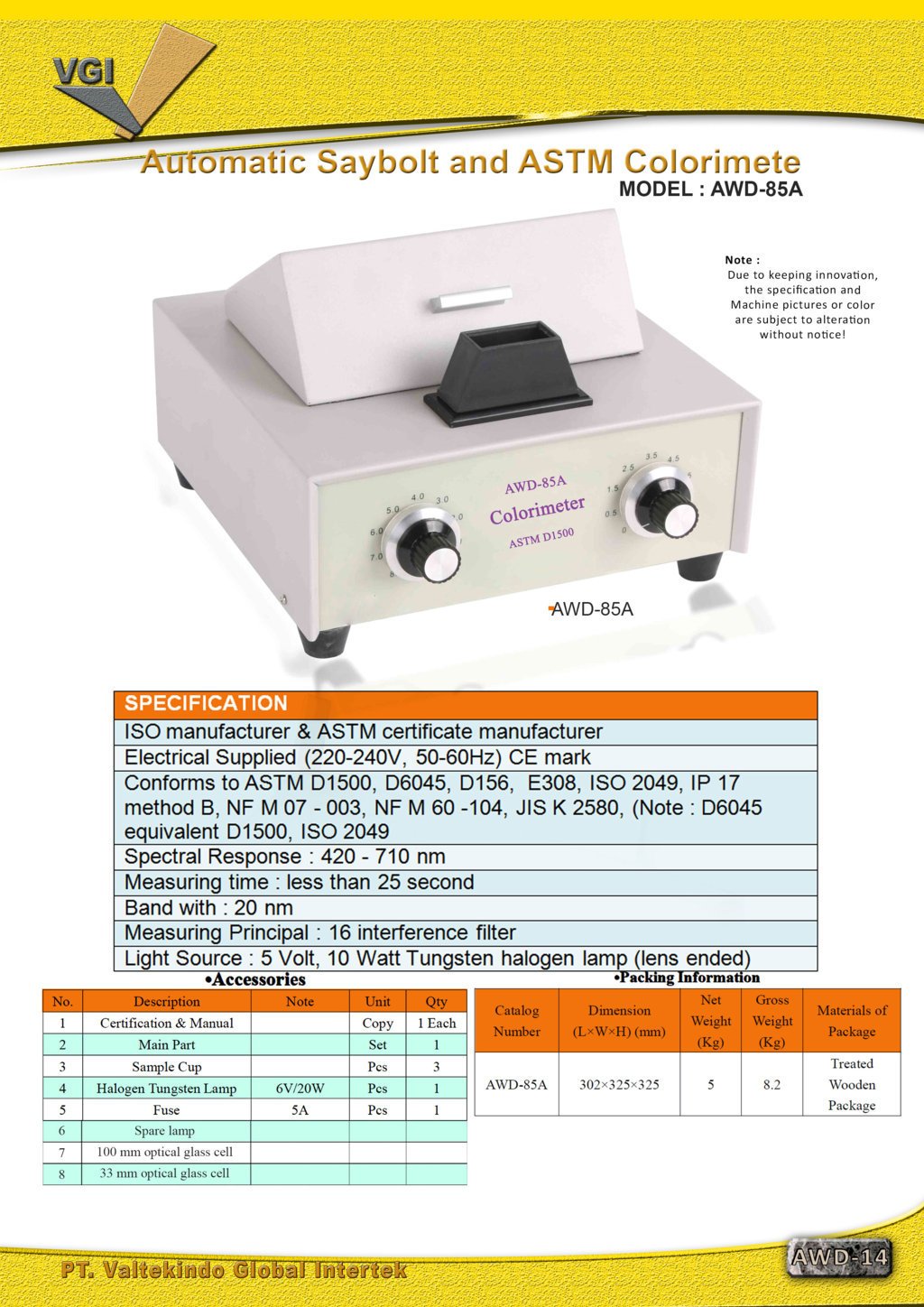 Automatic Saybolt And ASTM Colorimete