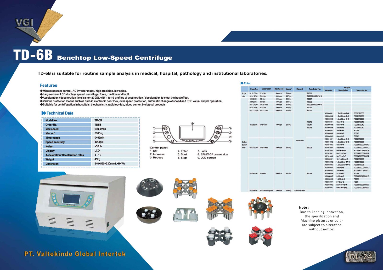 Benchtop Low Speed Centrifuge