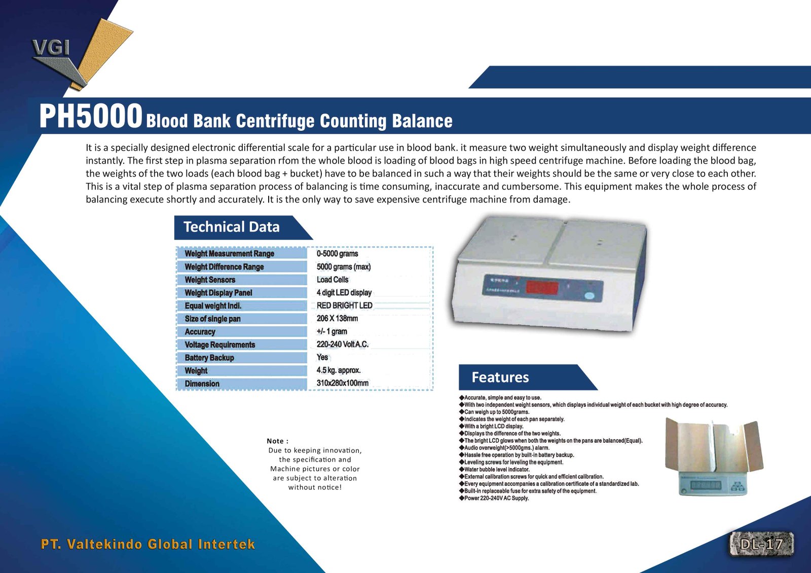 Blood Bank Centrifuge Counting Balance