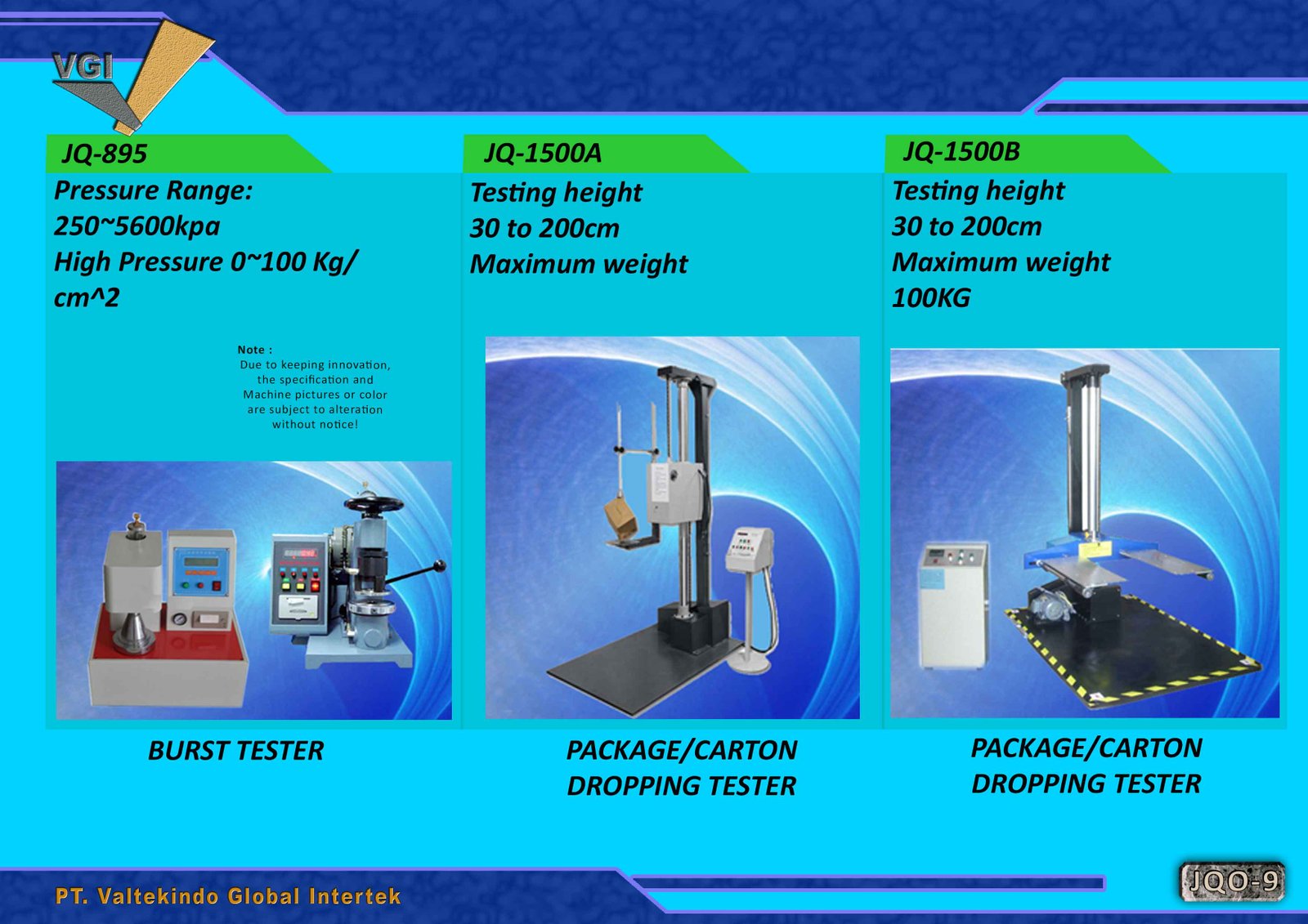 Burst Tester & Package/Carton Dropping Tester