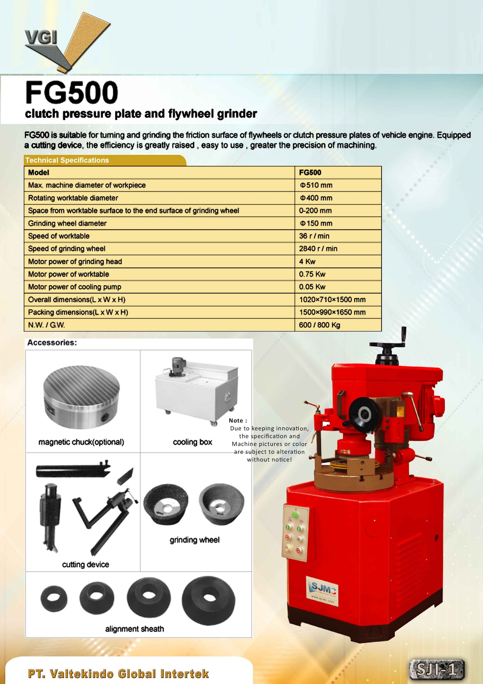 Clutch Pressure Plate and Flywheel Grinder