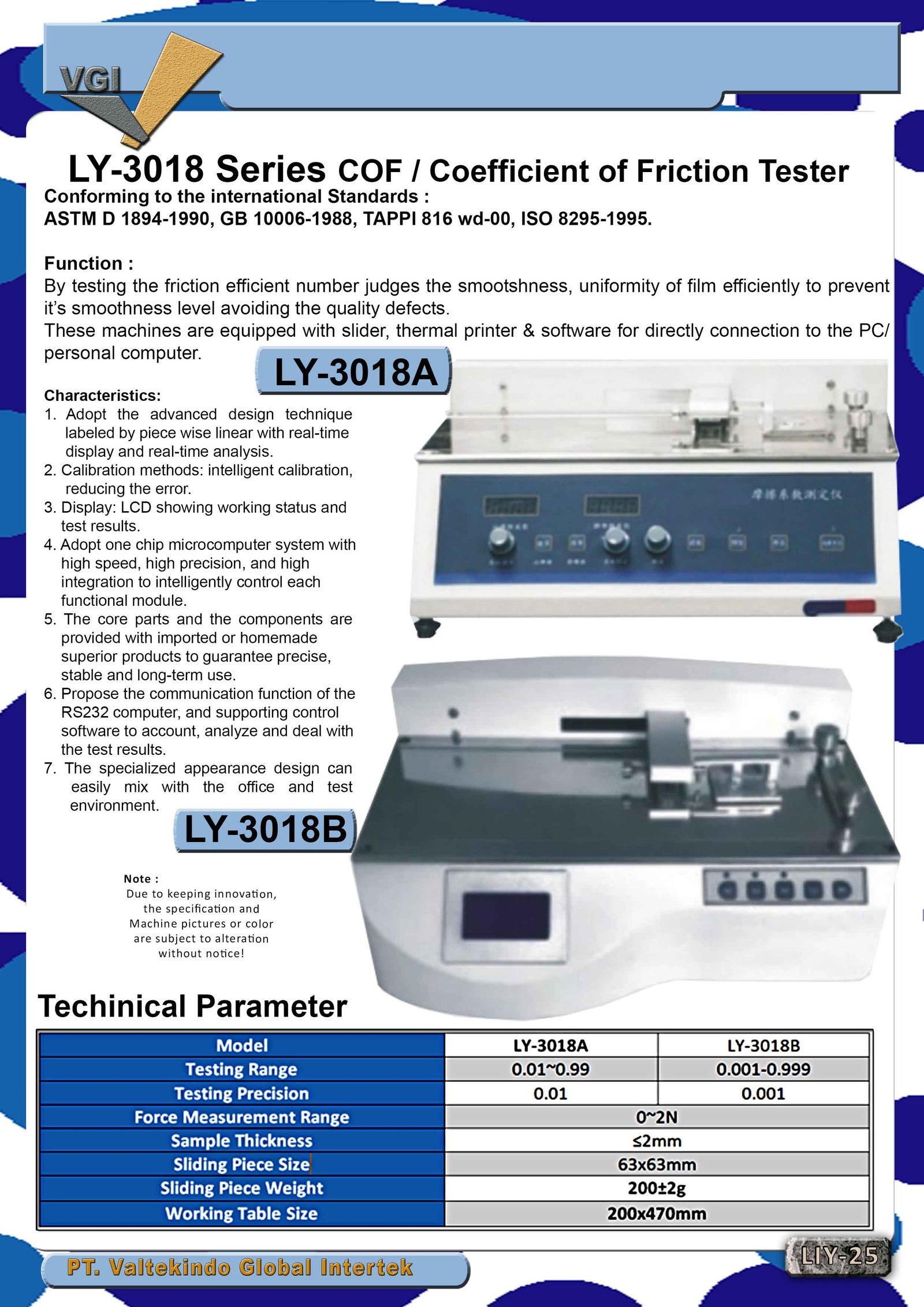 COF / Coefficient of Friction Tester