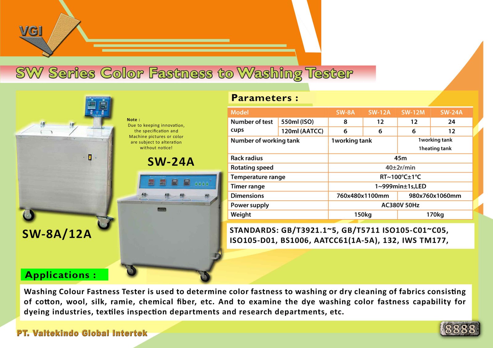 Color Fastness to washing Tester