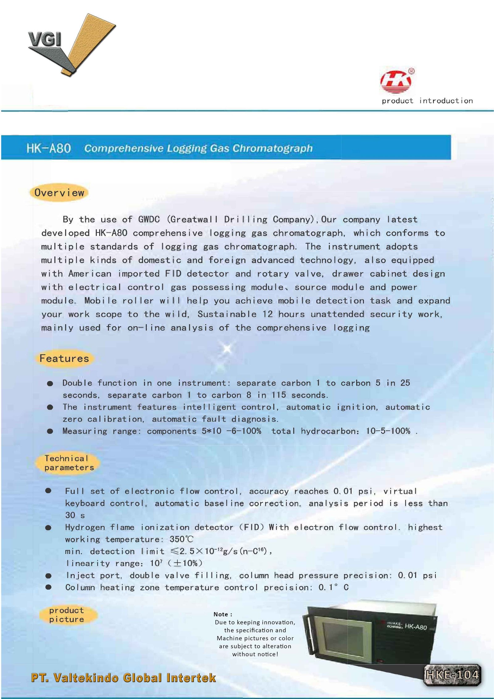 Comprehensive Logging Gas Chromatograph