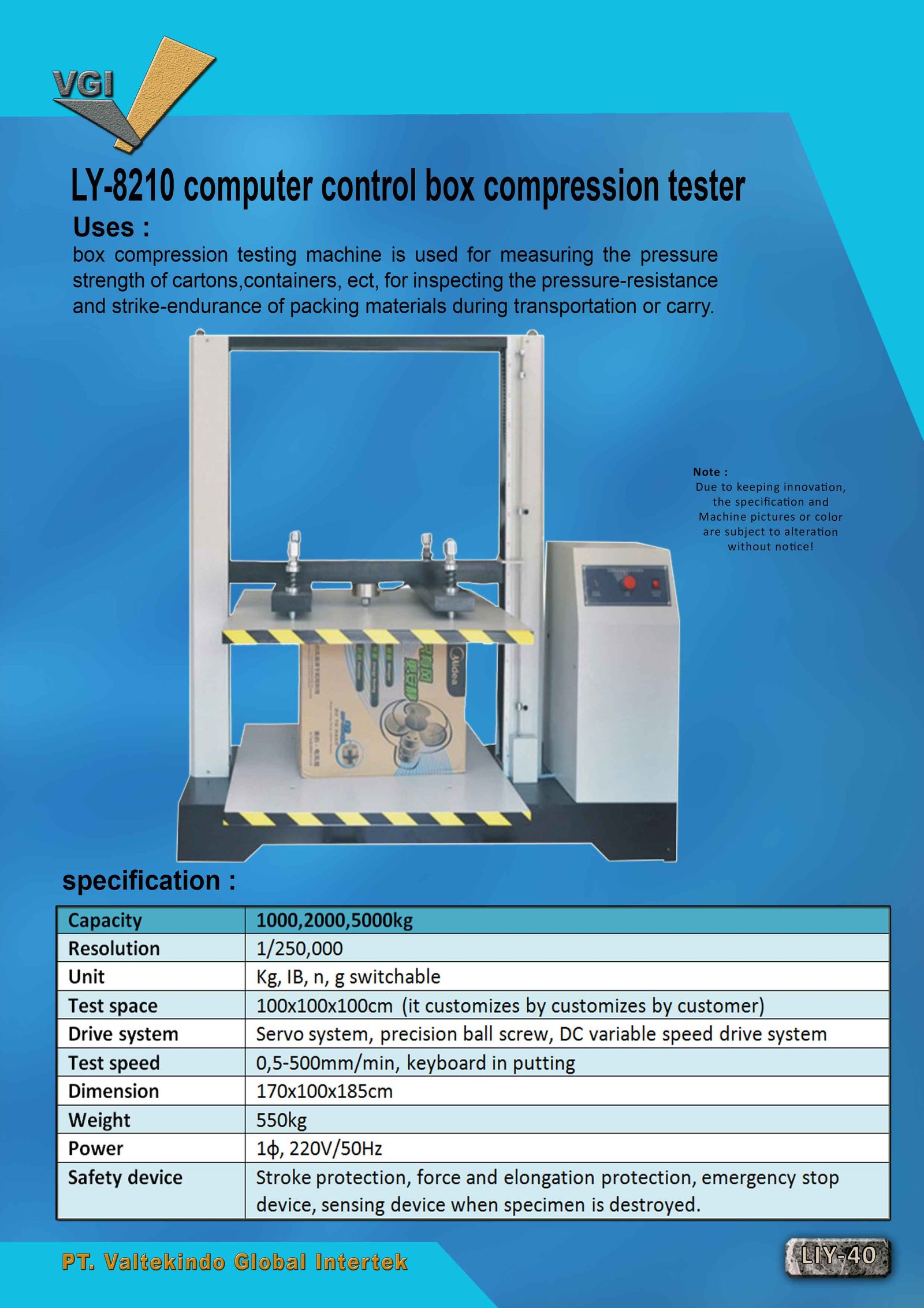 Computer Control Box Compression Tester