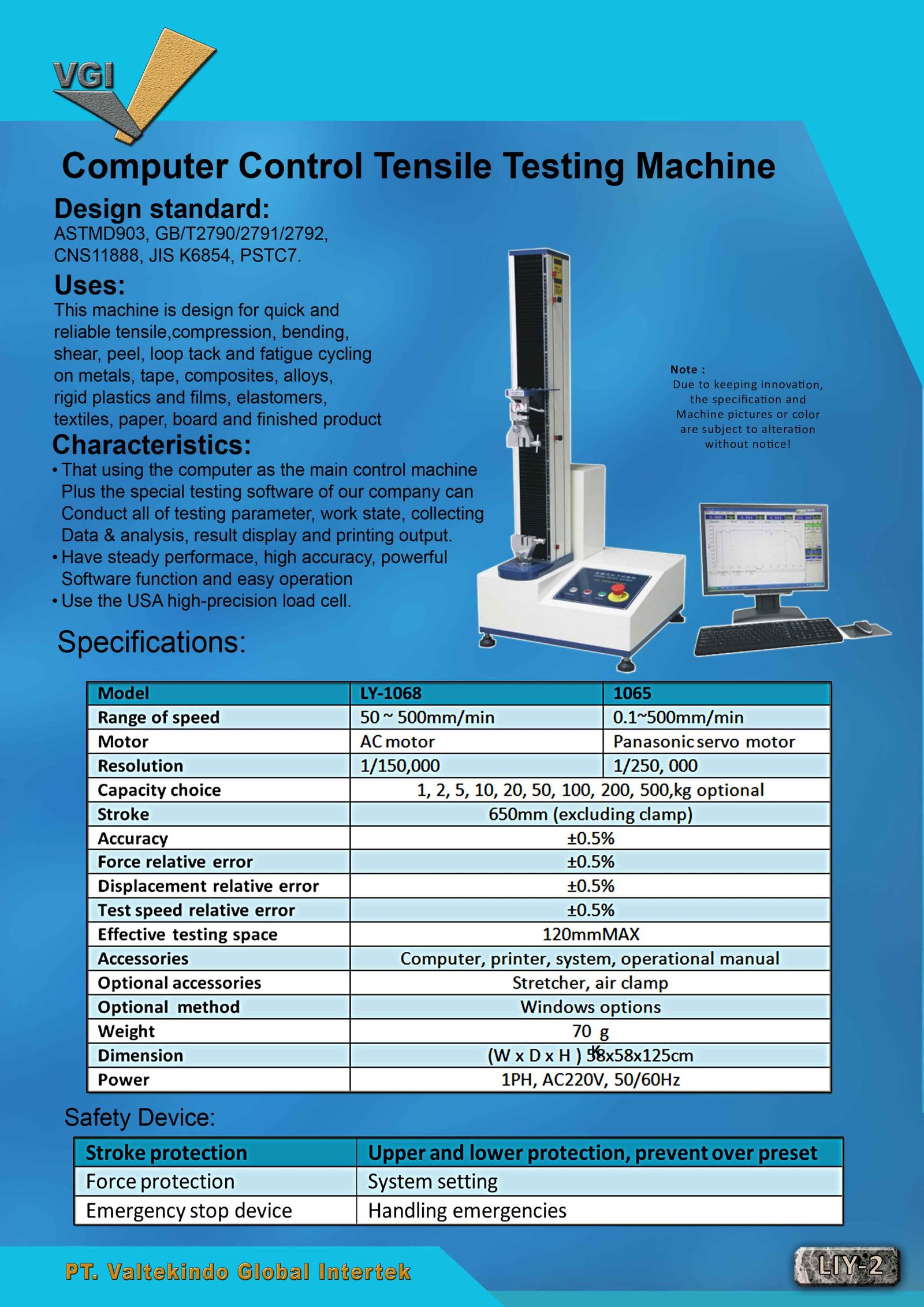 Computer Control Tensile Testing Machine