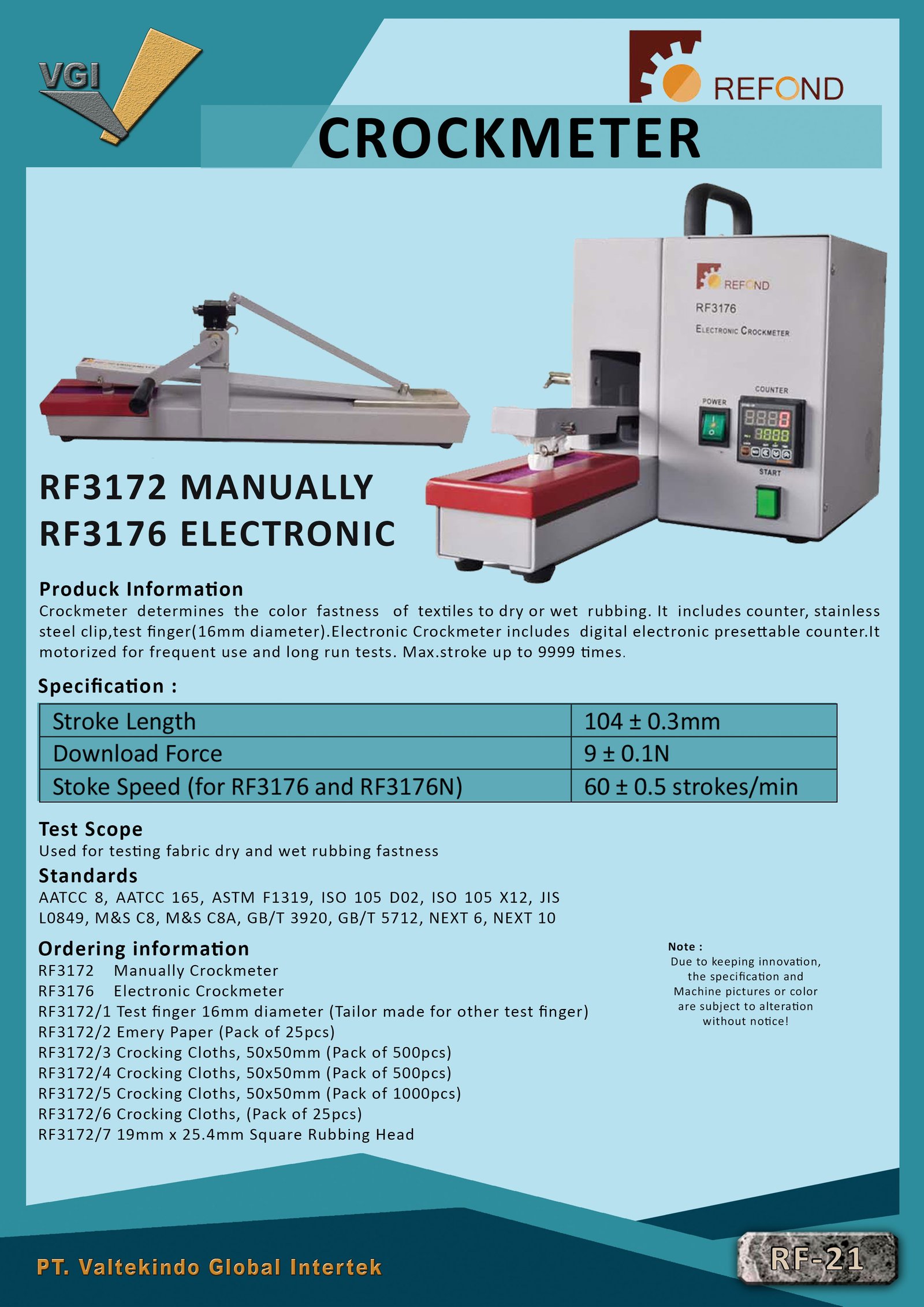 CROCK METER & MANUALLY ELECTRONIC