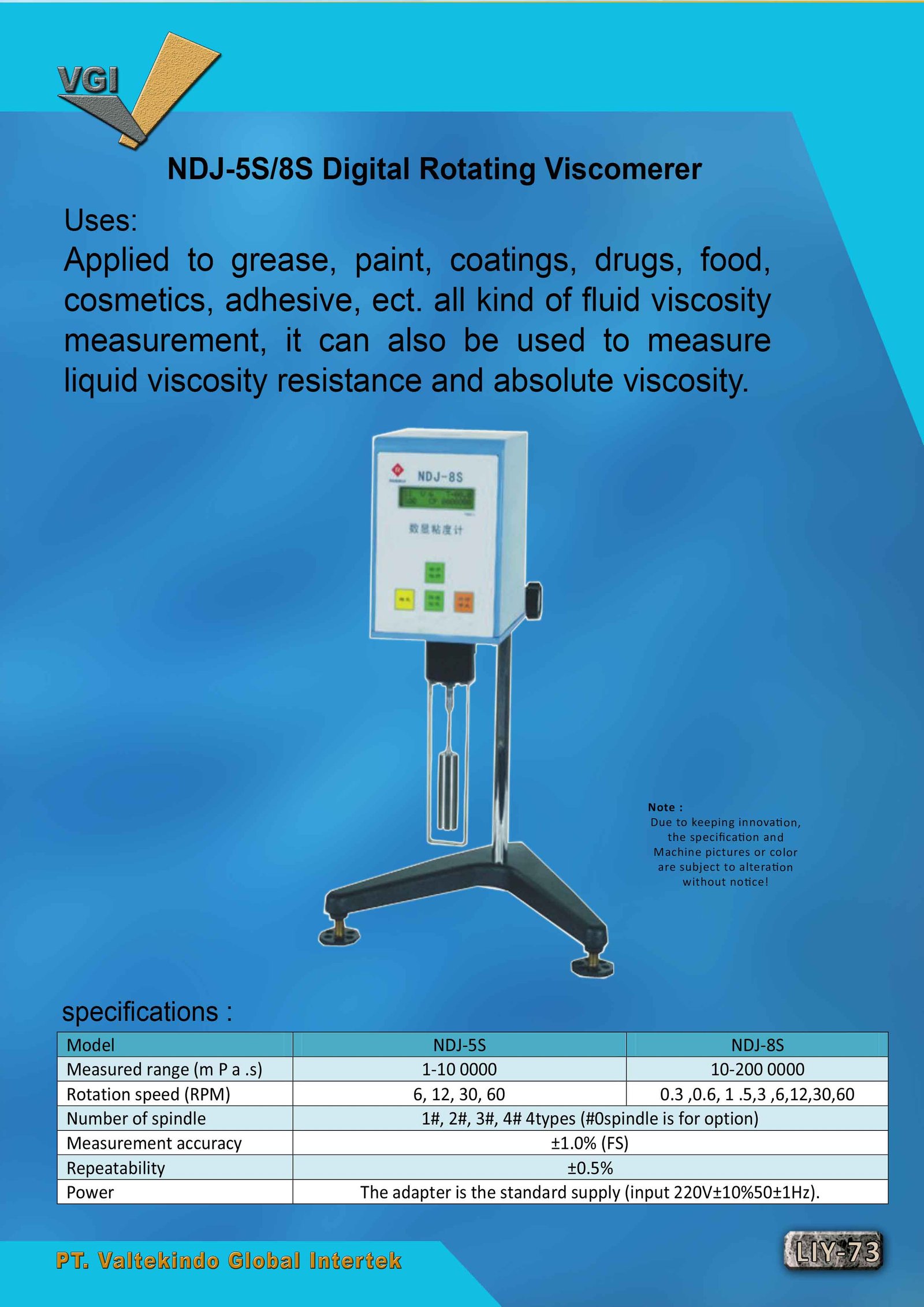 Digital Rotating Viscometer