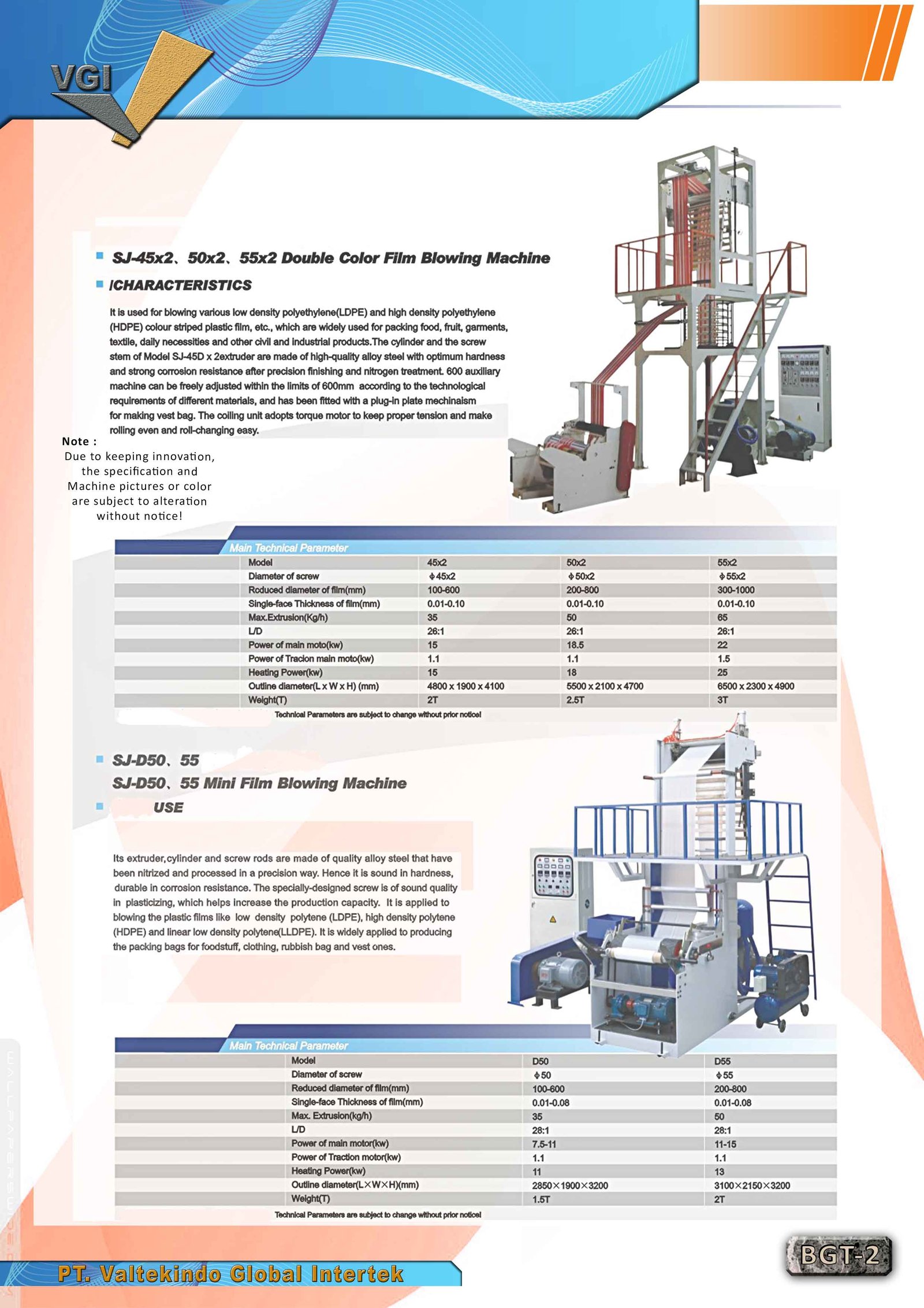 Double color film Blowing Machine & Mini Film Blowing