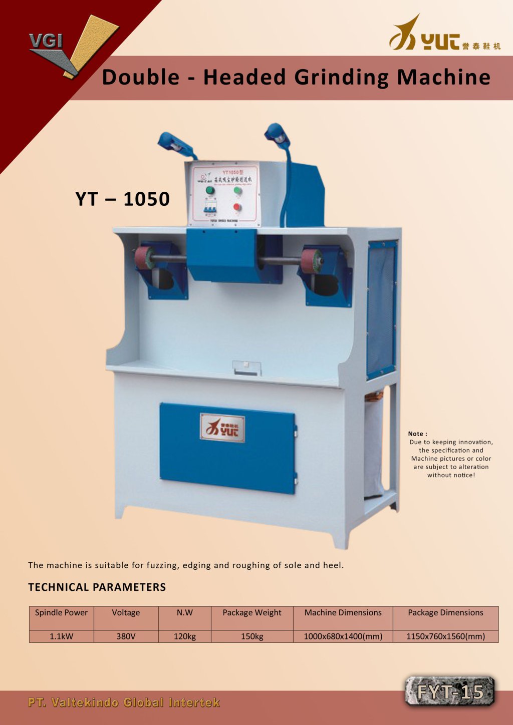 Double headed Grinding Machine