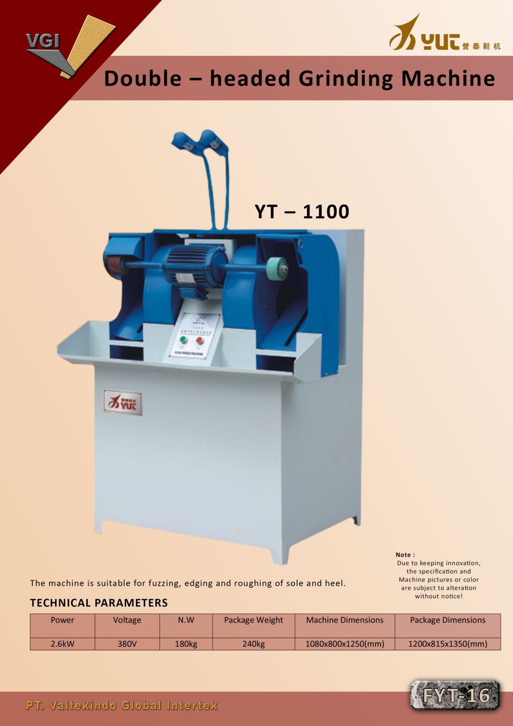 Double headed Grinding Machine