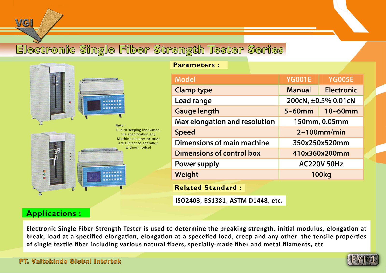 Electronic Single Fiber Strength Tester 