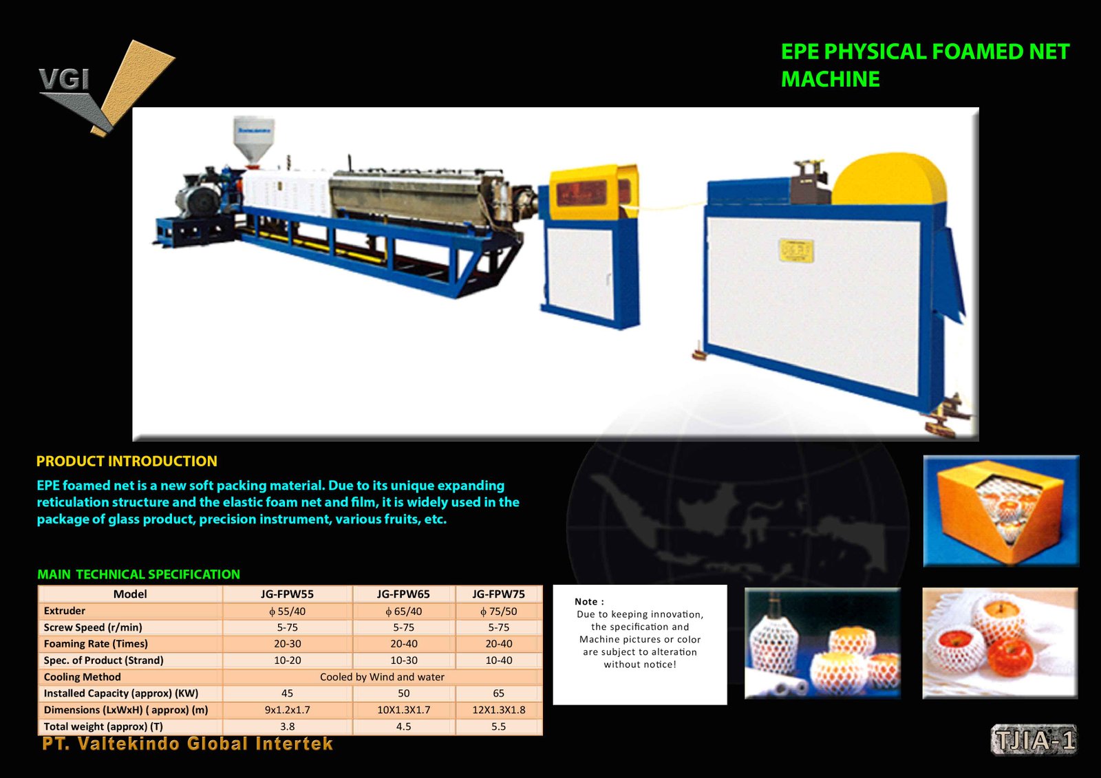 EPE PHYSICAL FOAMED NET MACHINE