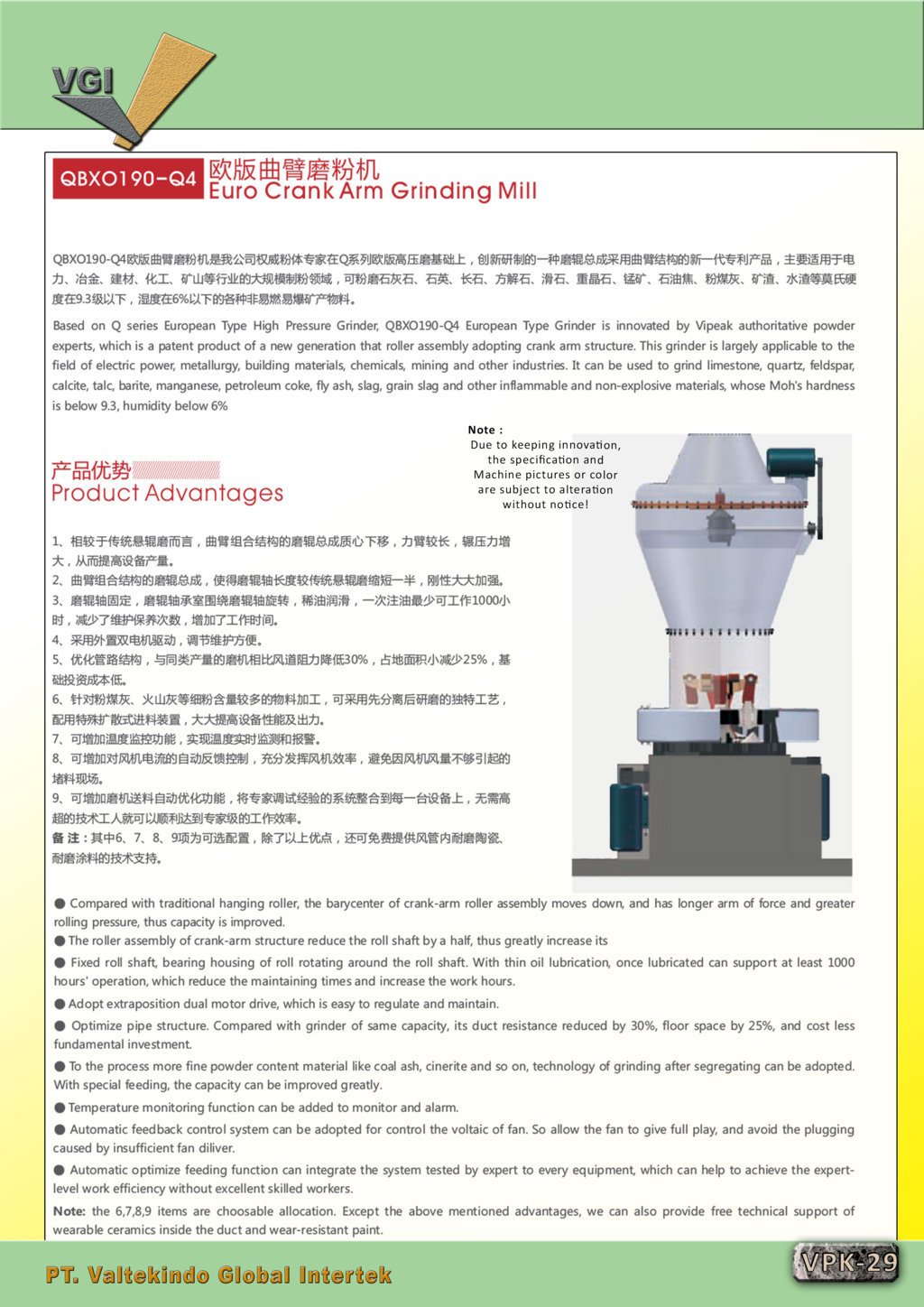 Euro Crank Arm Grinding Mill 