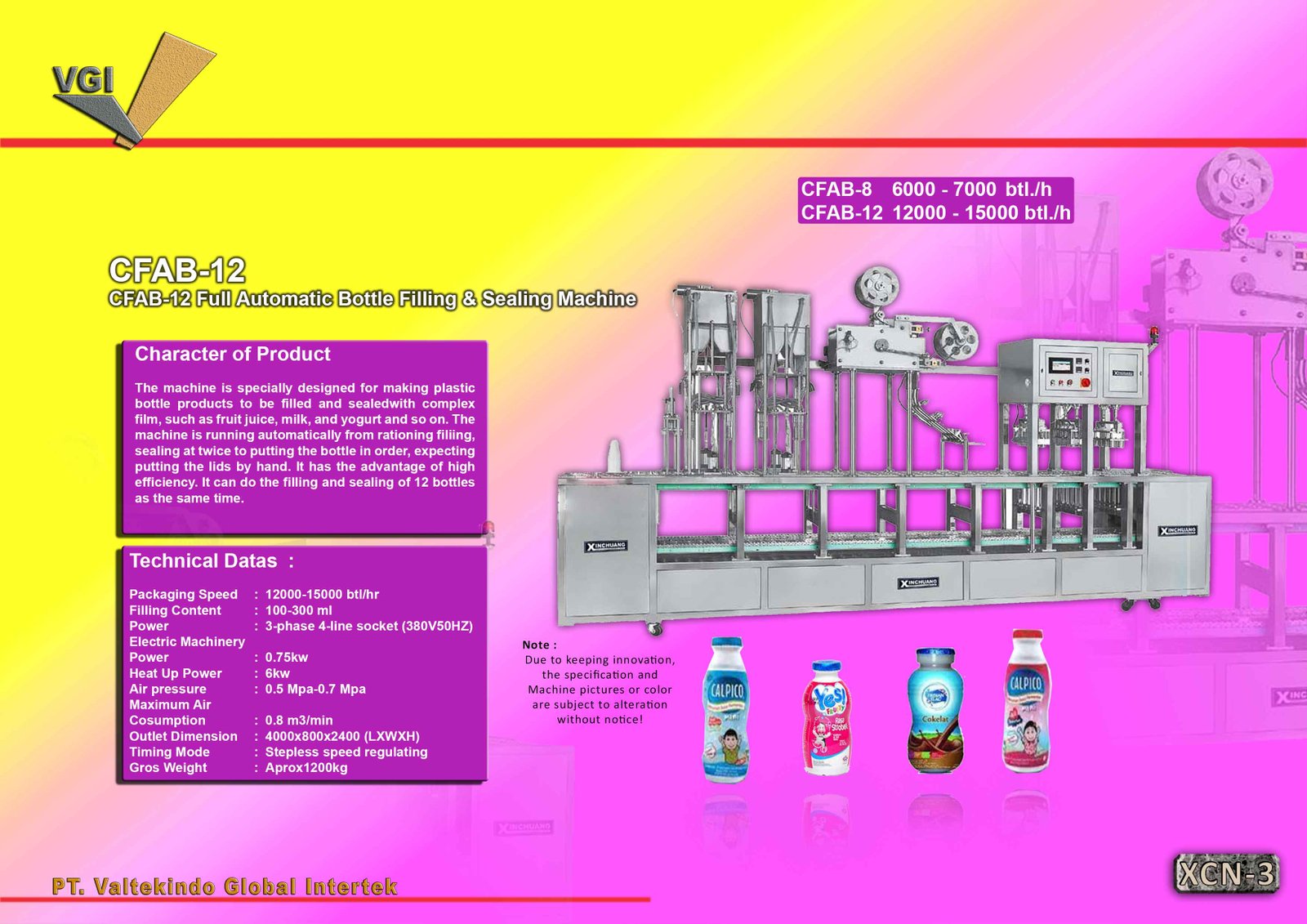 Full Automatic Bottle Filling & Sealing Machine