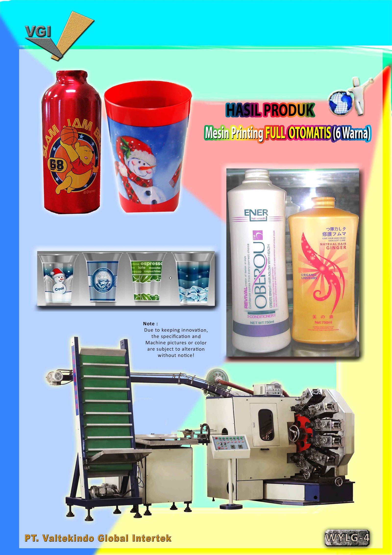 Full Automatic Bottle Printing Machine 6 Colors