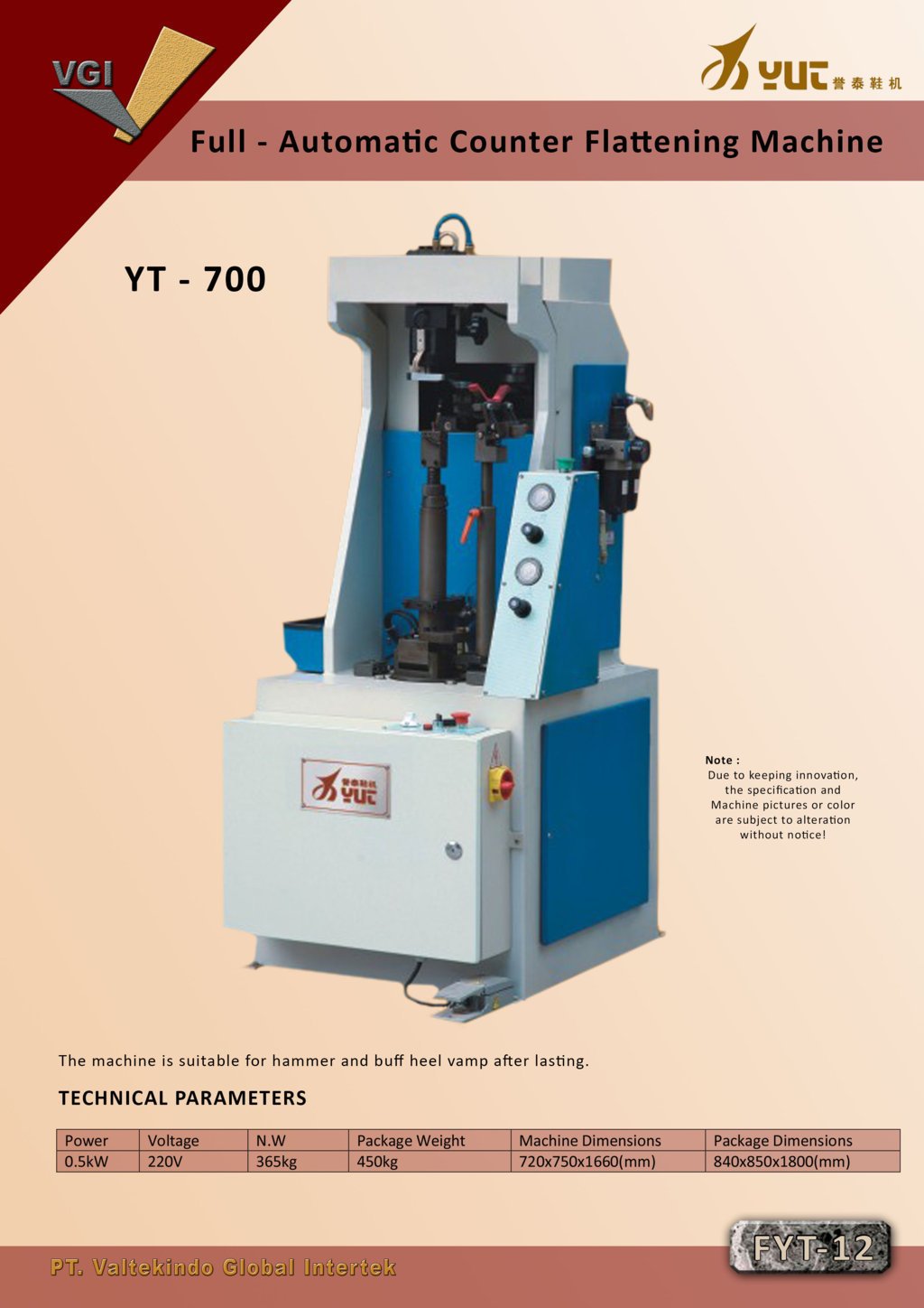 Full automatic Counter Flattening Machine