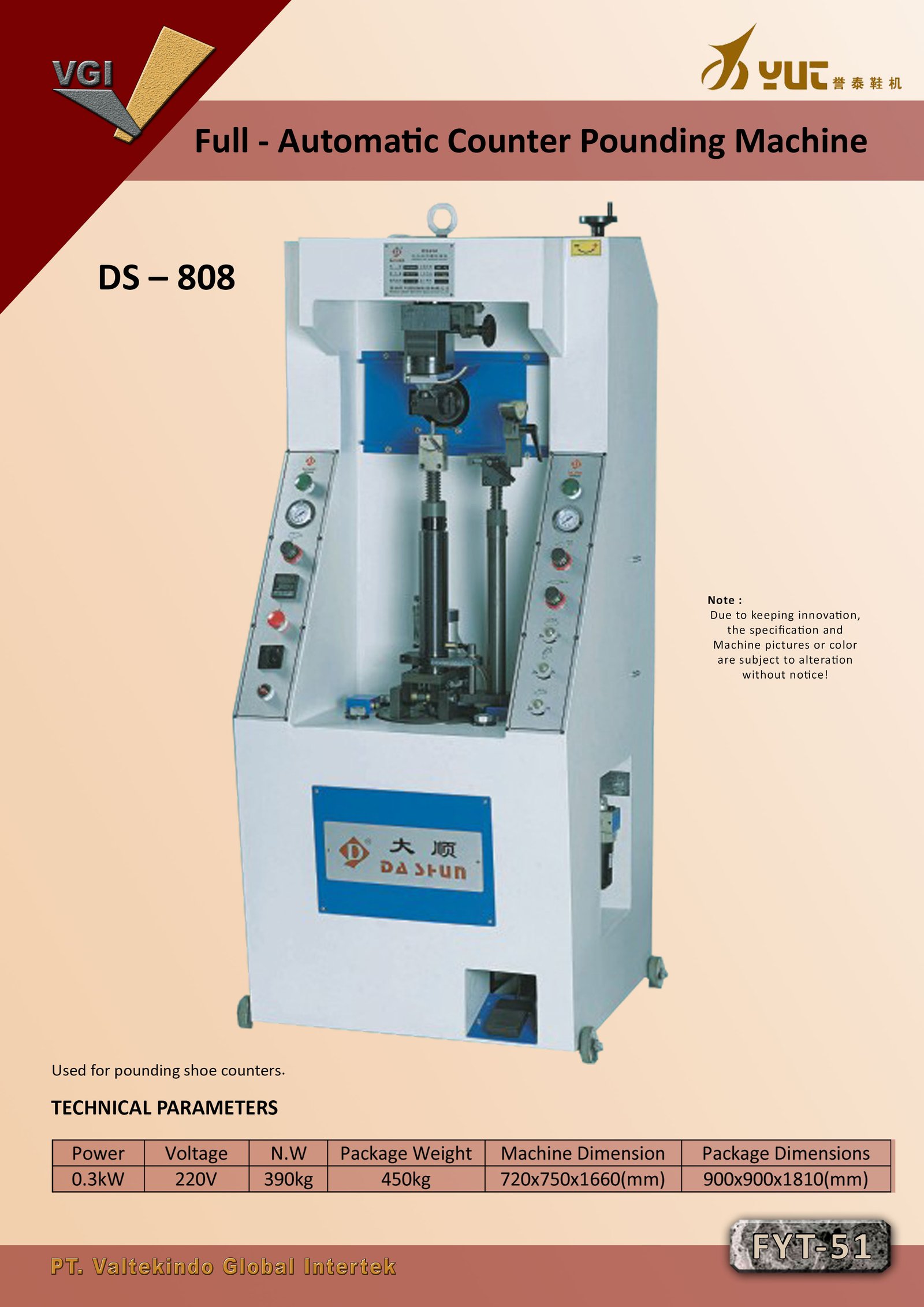 Full Automatic Counter Pounding Machine